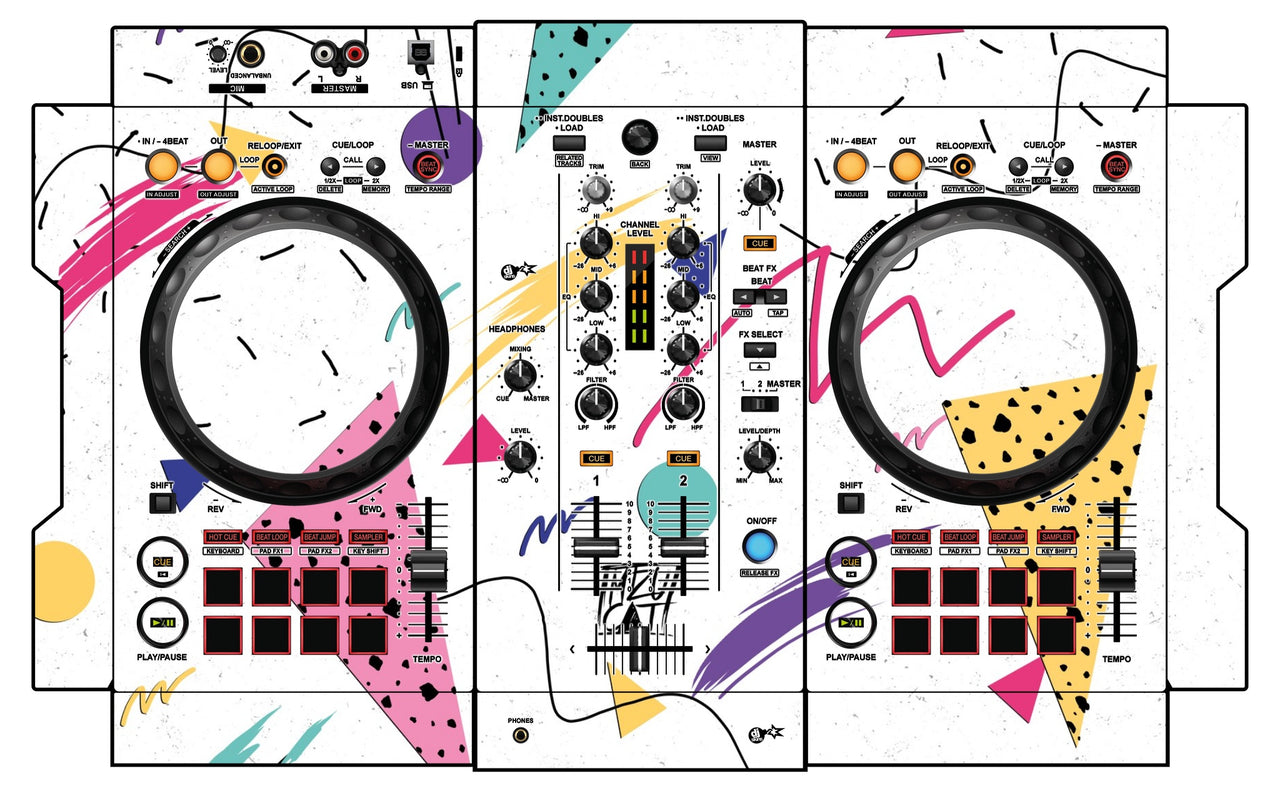 Pioneer DJ DDJ 400 Skin Mizucat White