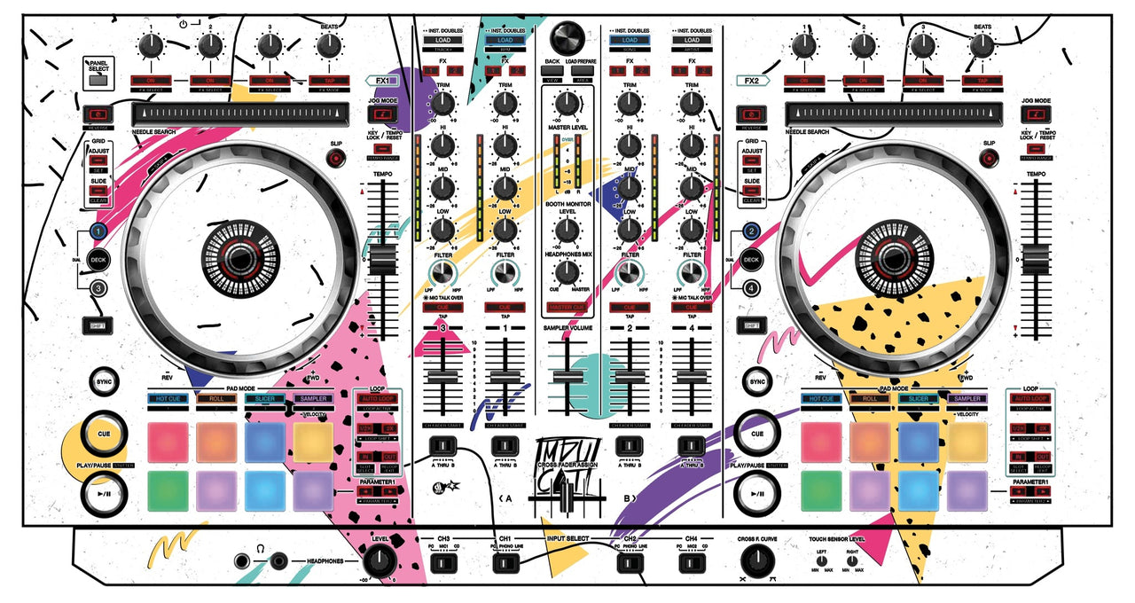 Pioneer DJ DDJ SX Skin Mizucat White