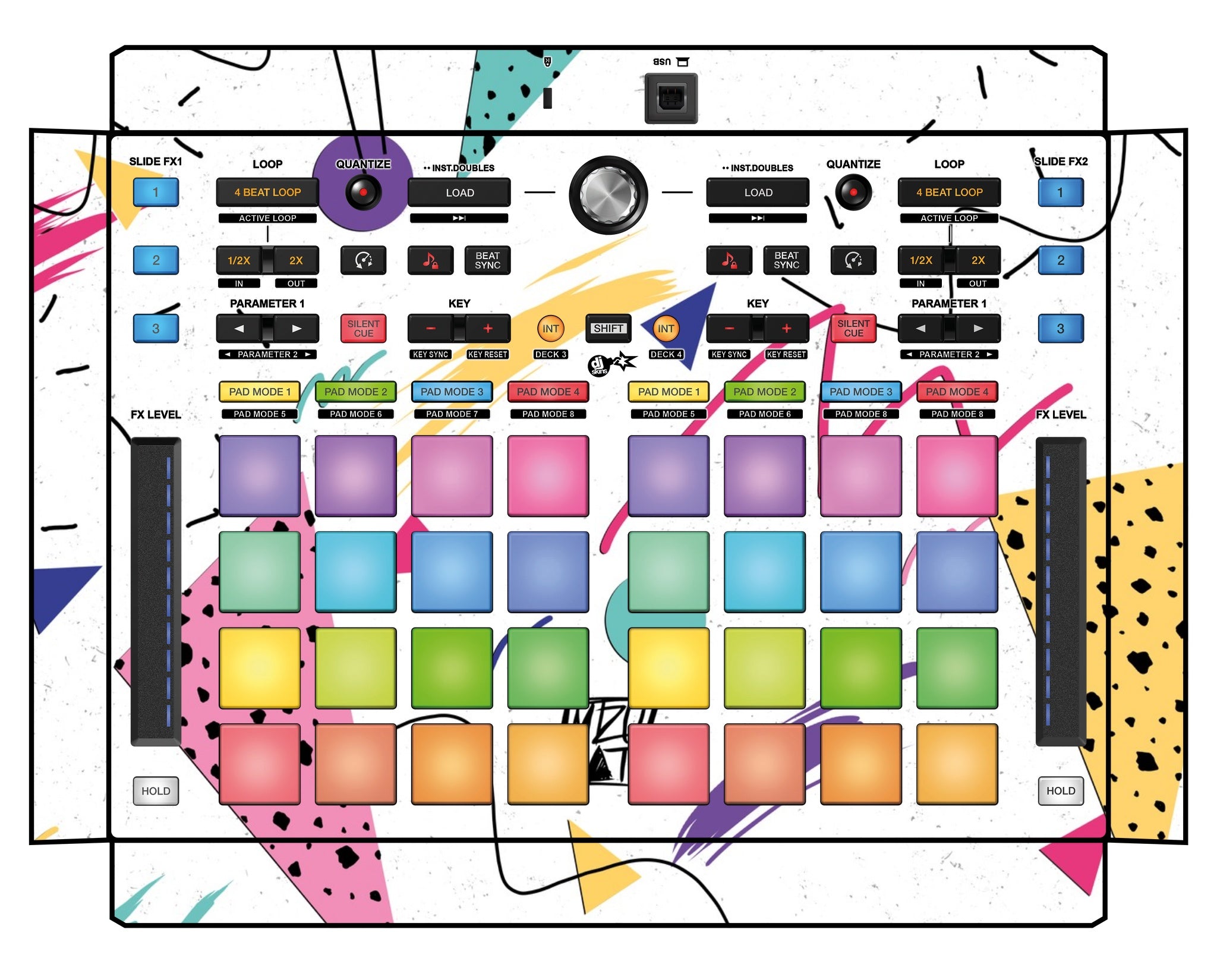 Pioneer DJ DDJ XP 2 Skin Mizucat White