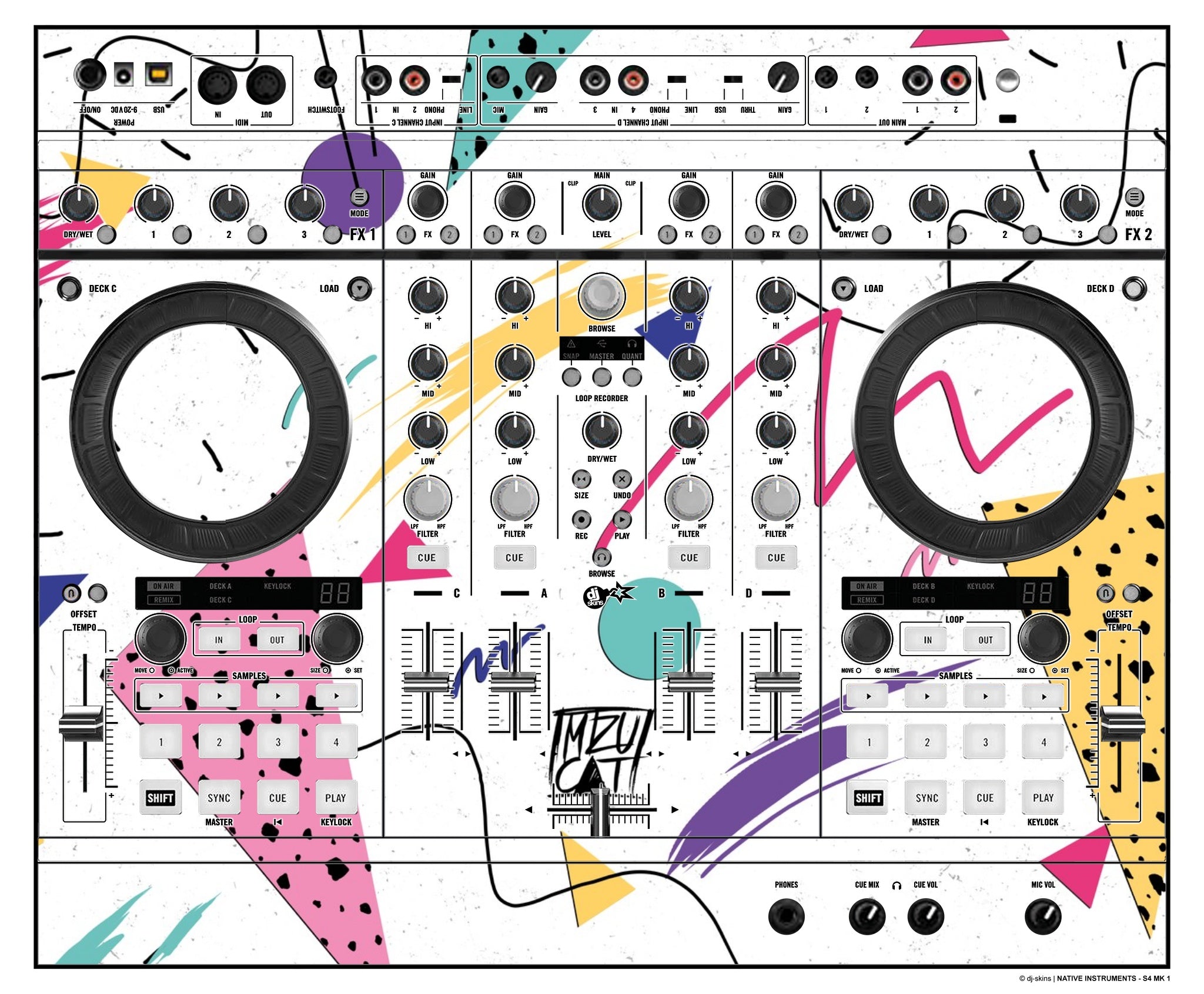 Native Instruments S4 MK1 Skin Mizucat White