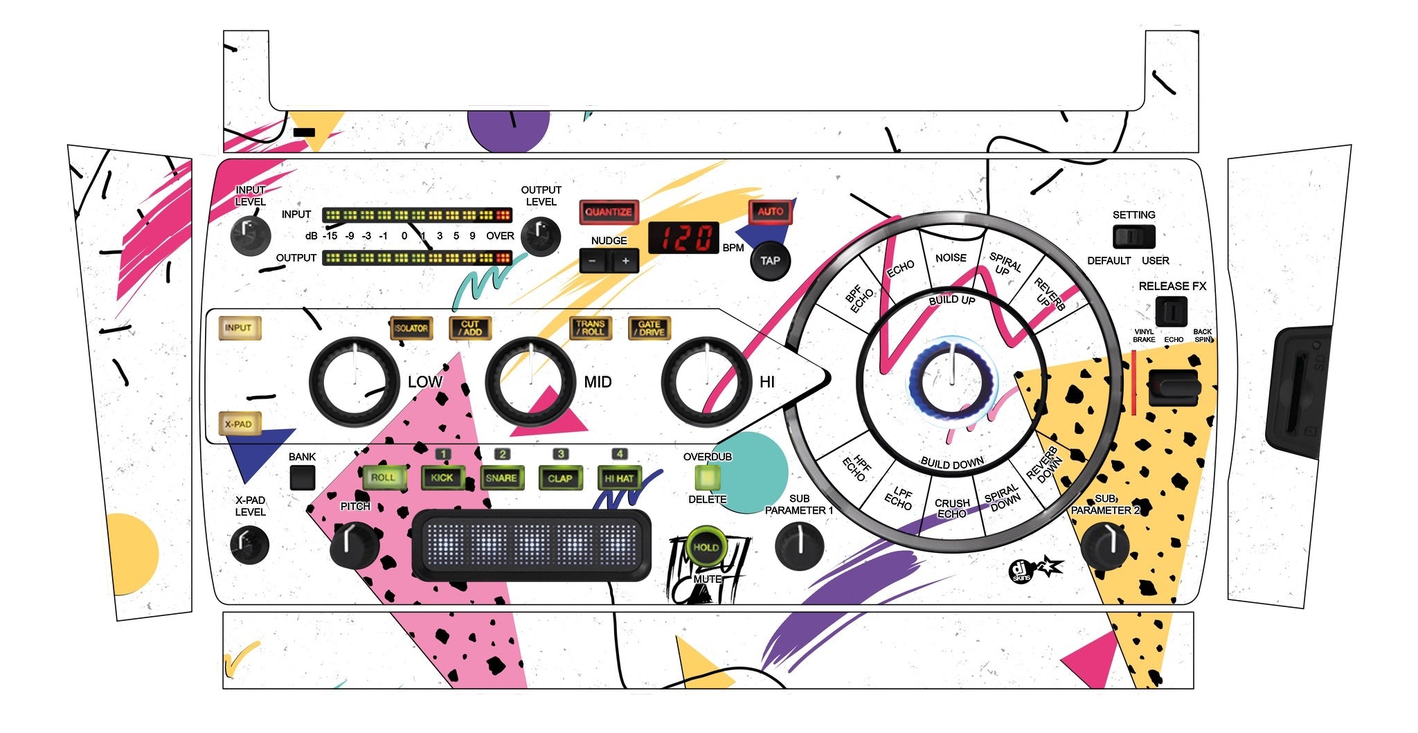 Pioneer DJ RMX 1000 Skin Mizucat White