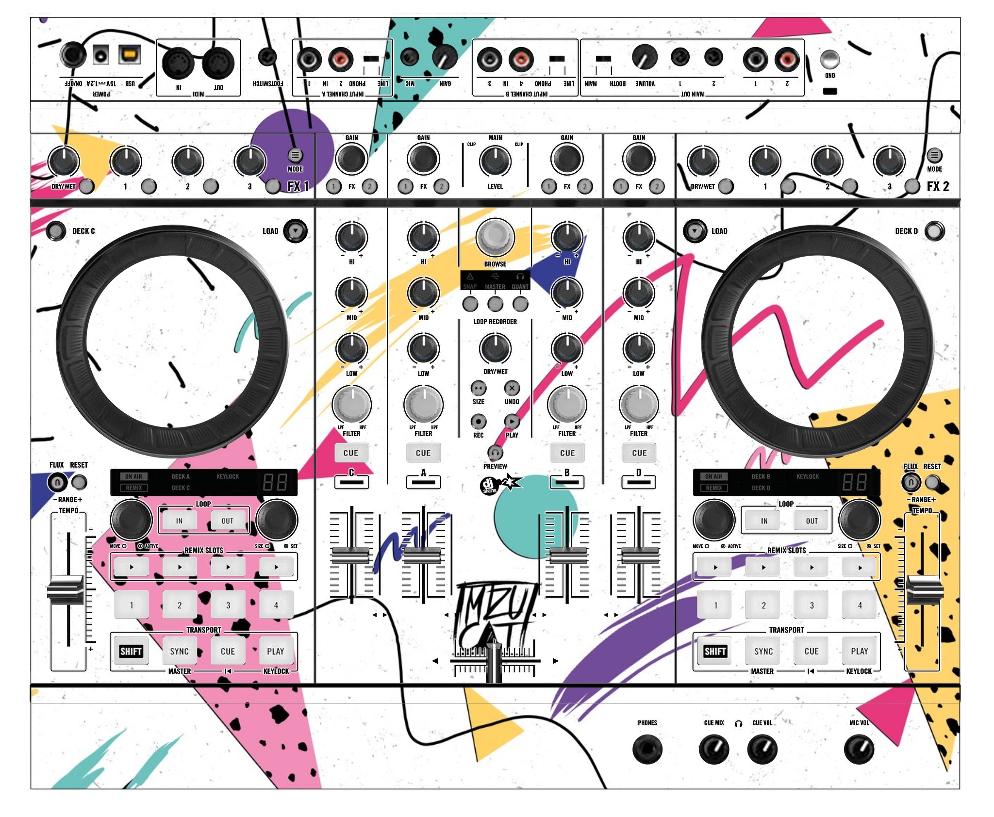 Native Instruments S4 MK2 Skin Mizucat White