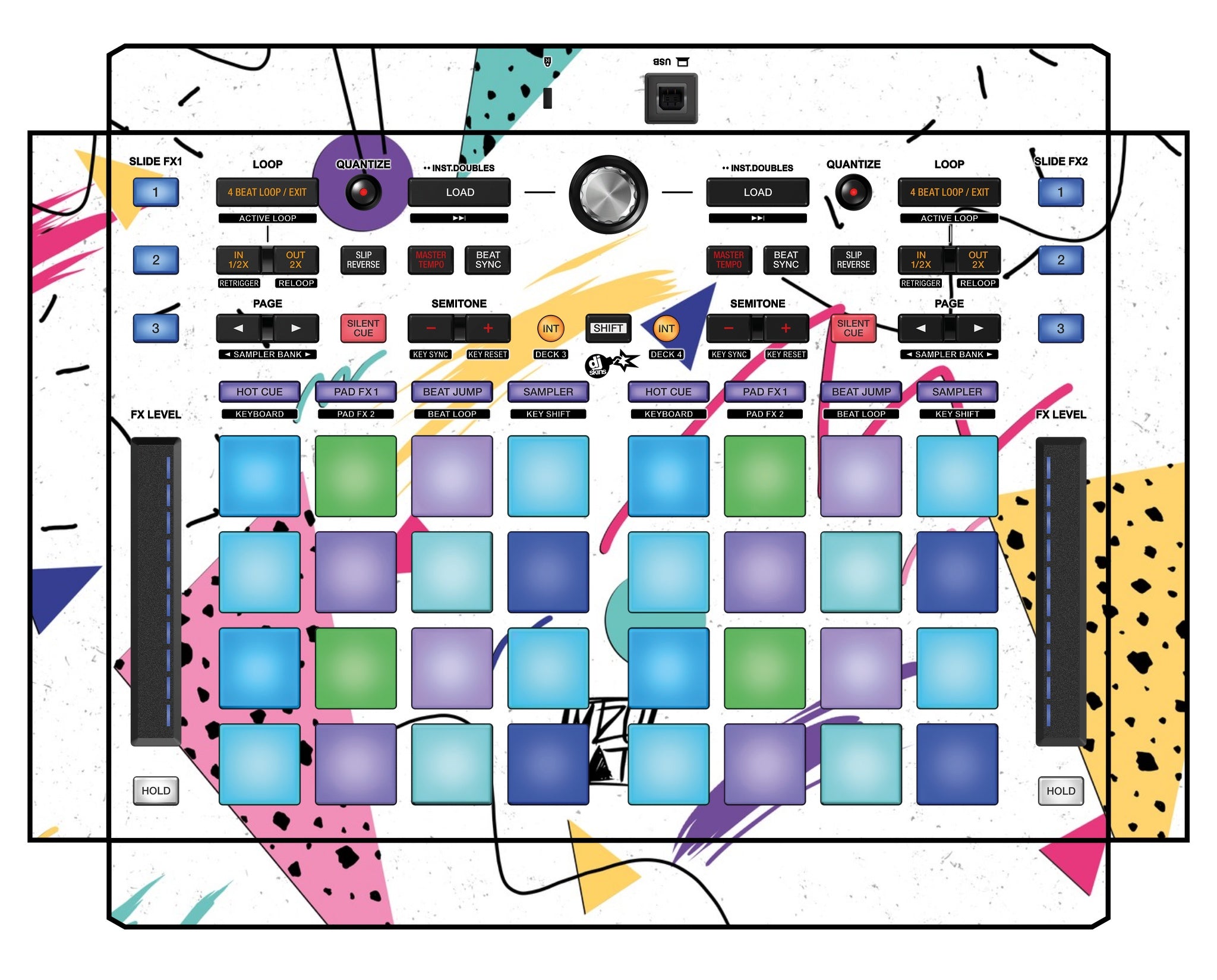 Pioneer DJ DDJ XP 1 Skin Mizucat White