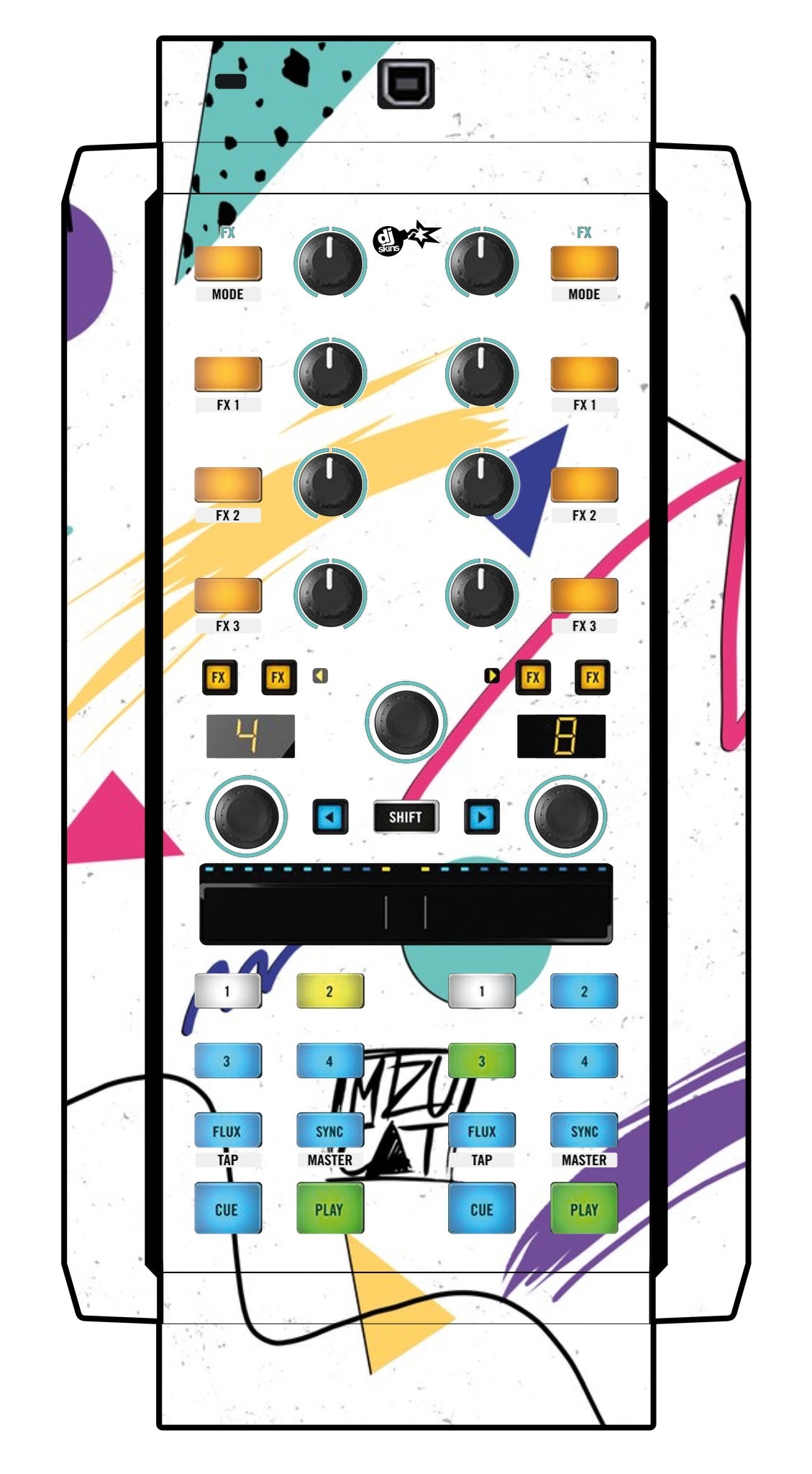 Native Instruments X1 MK2 Skin Mizucat White