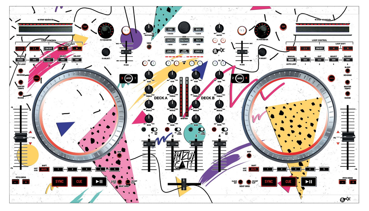 Numark NS 6 Skin Mizucat White