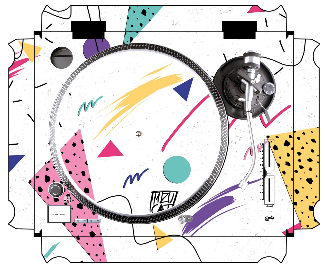 Technics 1200 / 1210 MK2 Skin Mizucat White
