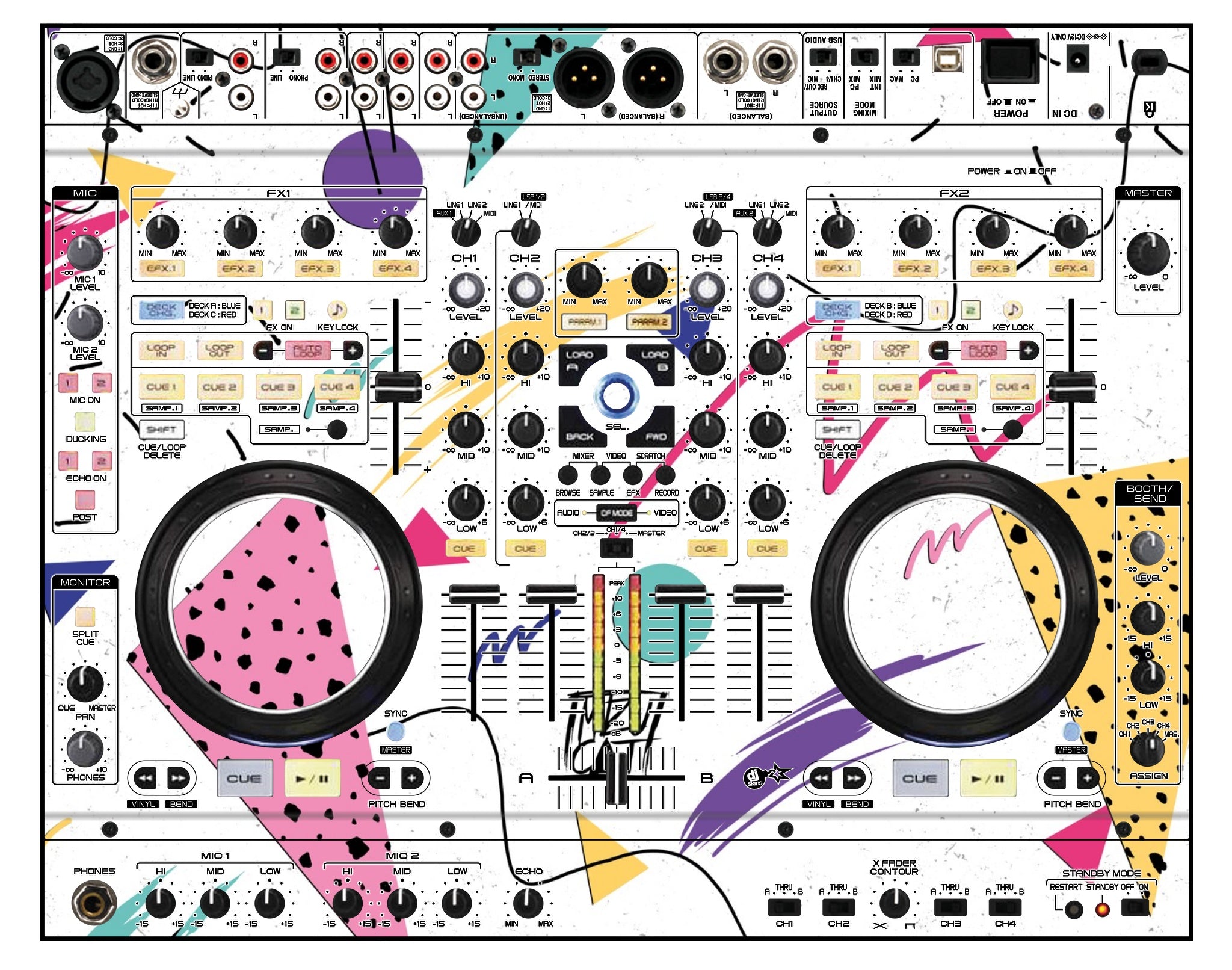 Denon DJ MC 6000 Skin Mizucat White