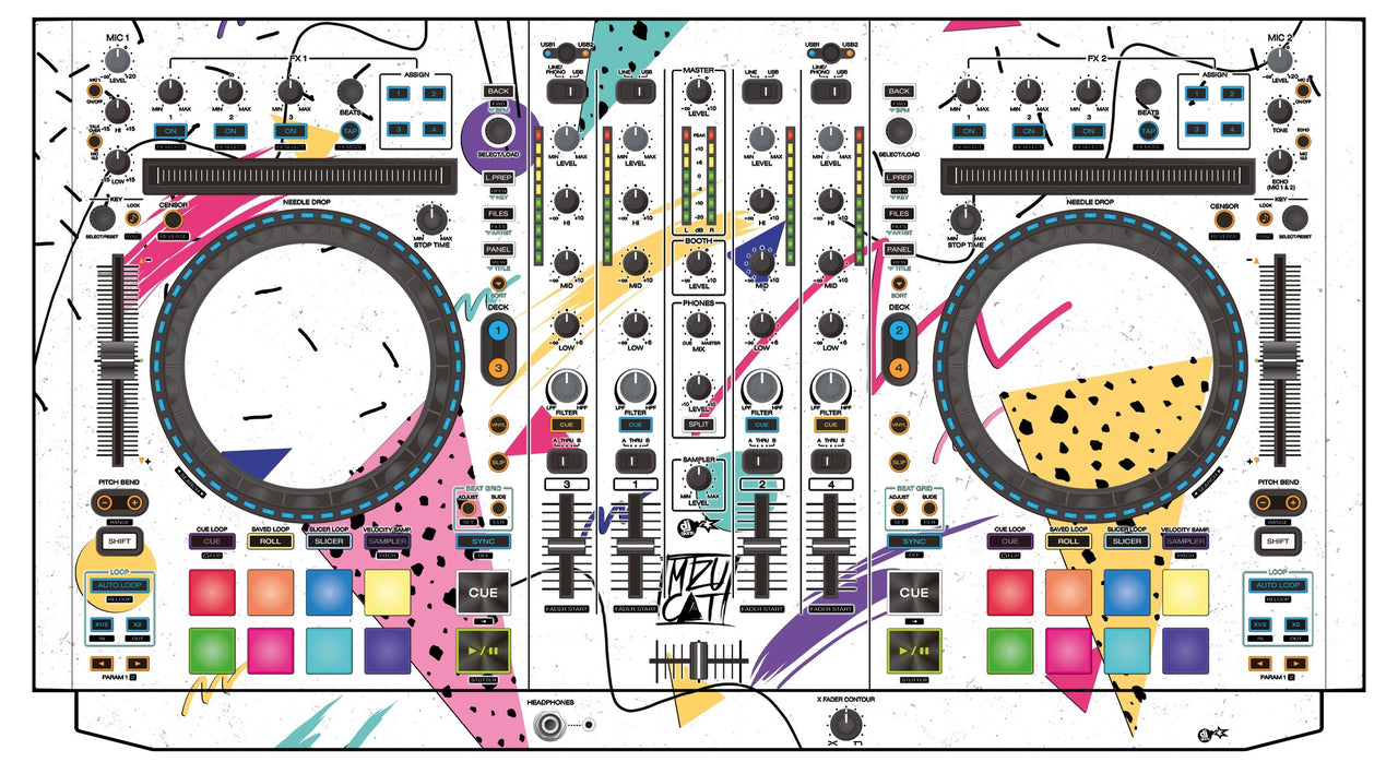 Denon DJ MC 7000 Skin Mizucat White