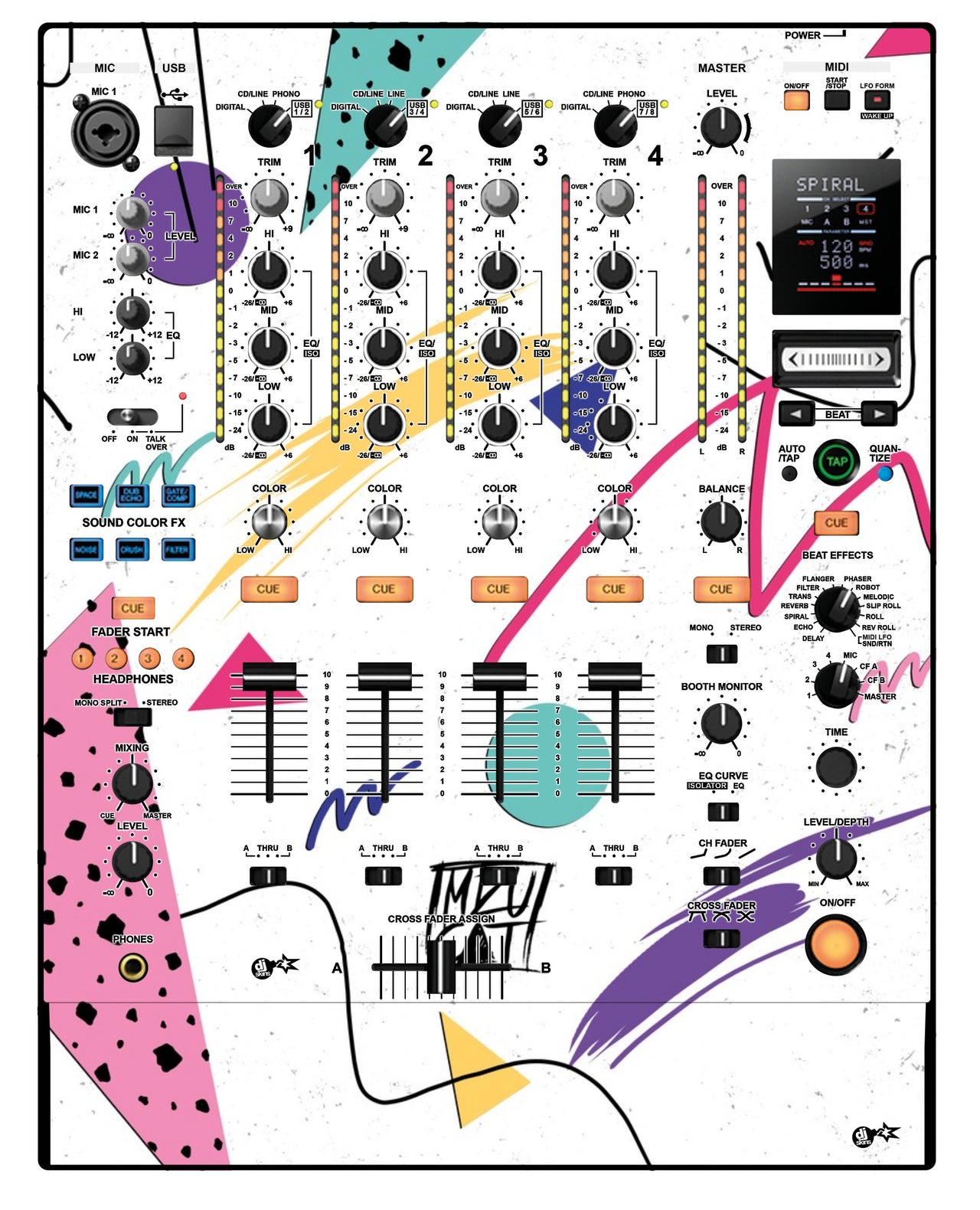Pioneer DJ DJM 900 NEXUS Skin Mizucat White