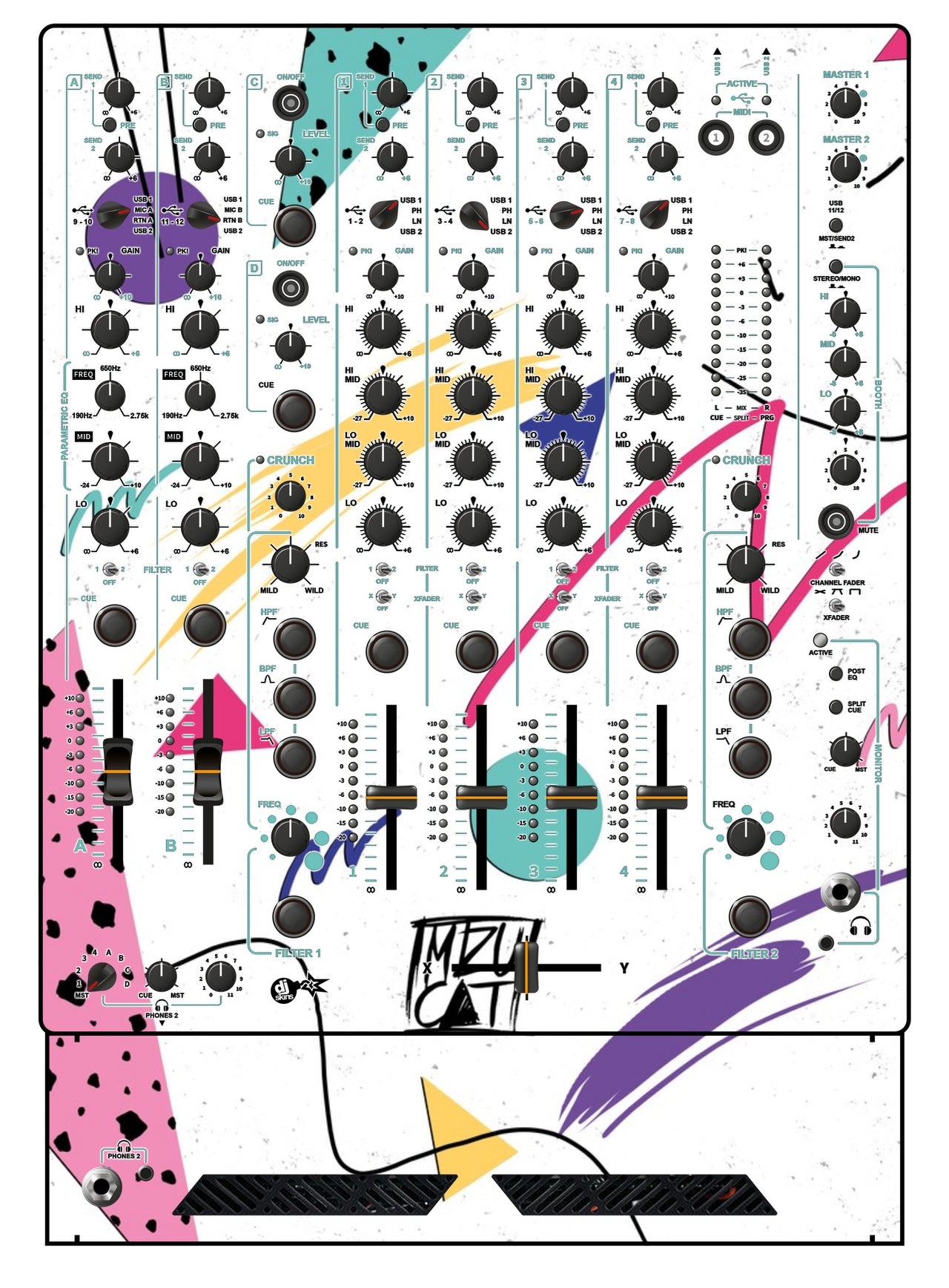 Allen and Heath XONE 96 Skin Mizucat White
