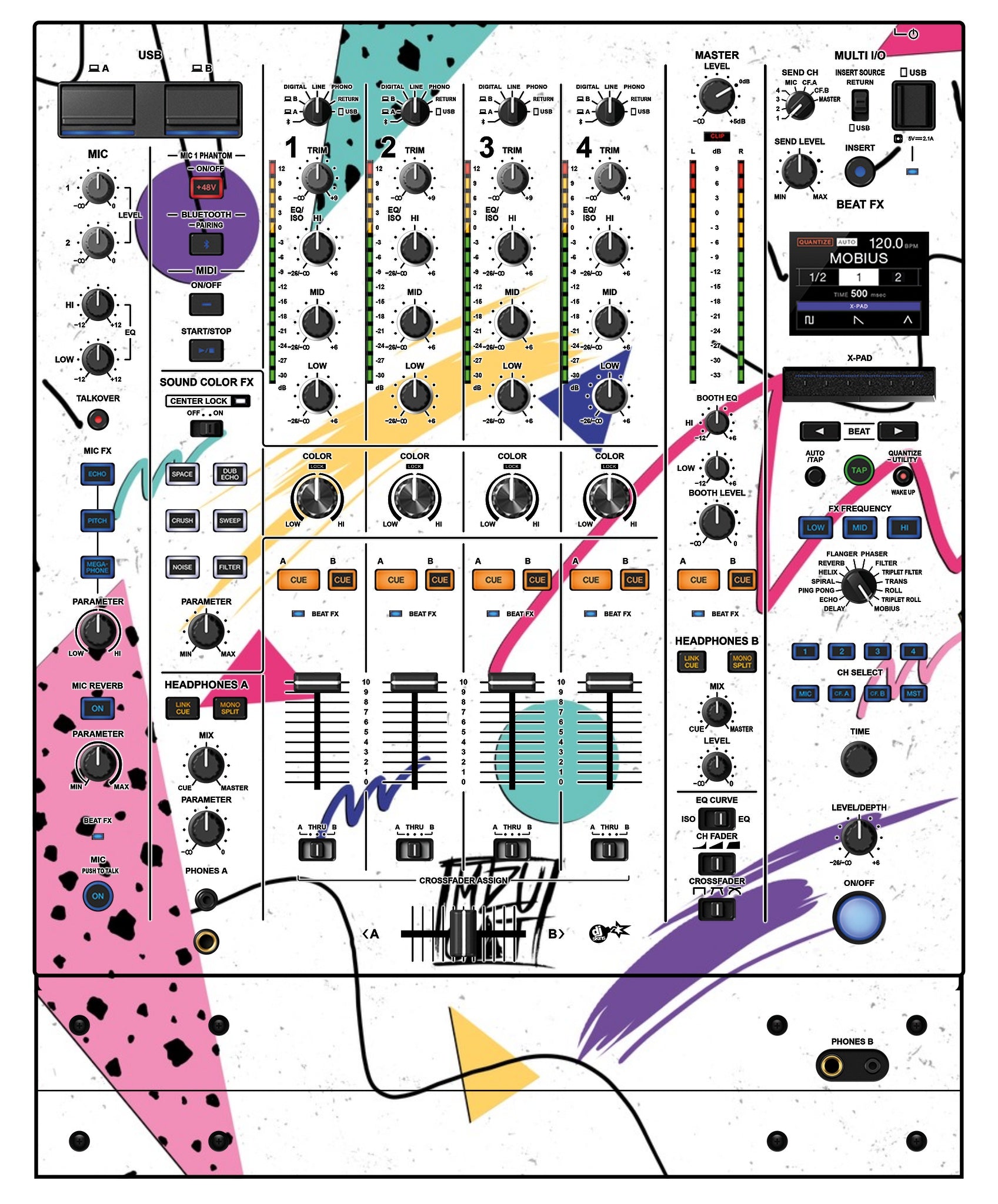 Pioneer DJ DJM A9 Skin Mizucat White