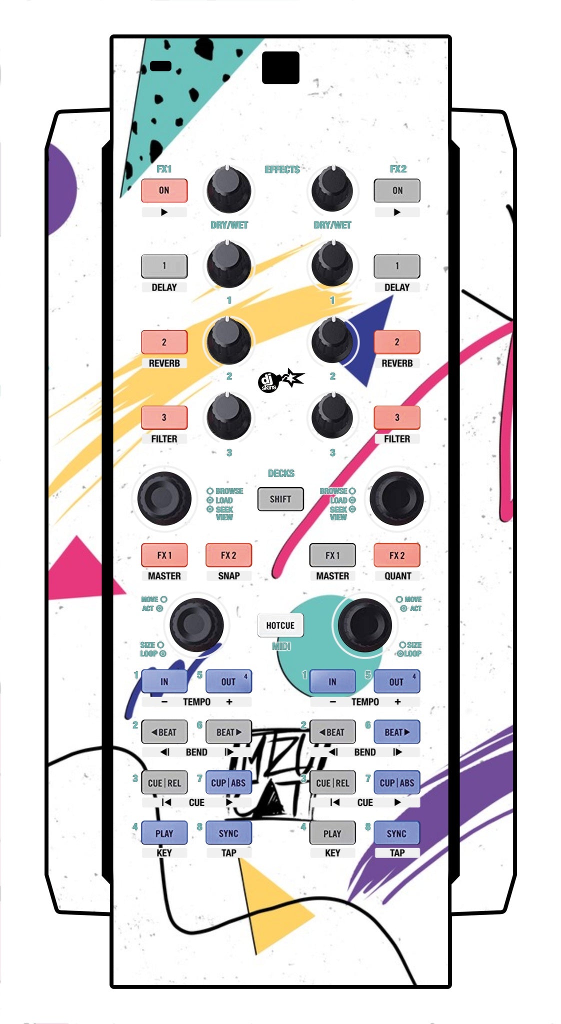 Native Instruments X1 Skin Mizucat White