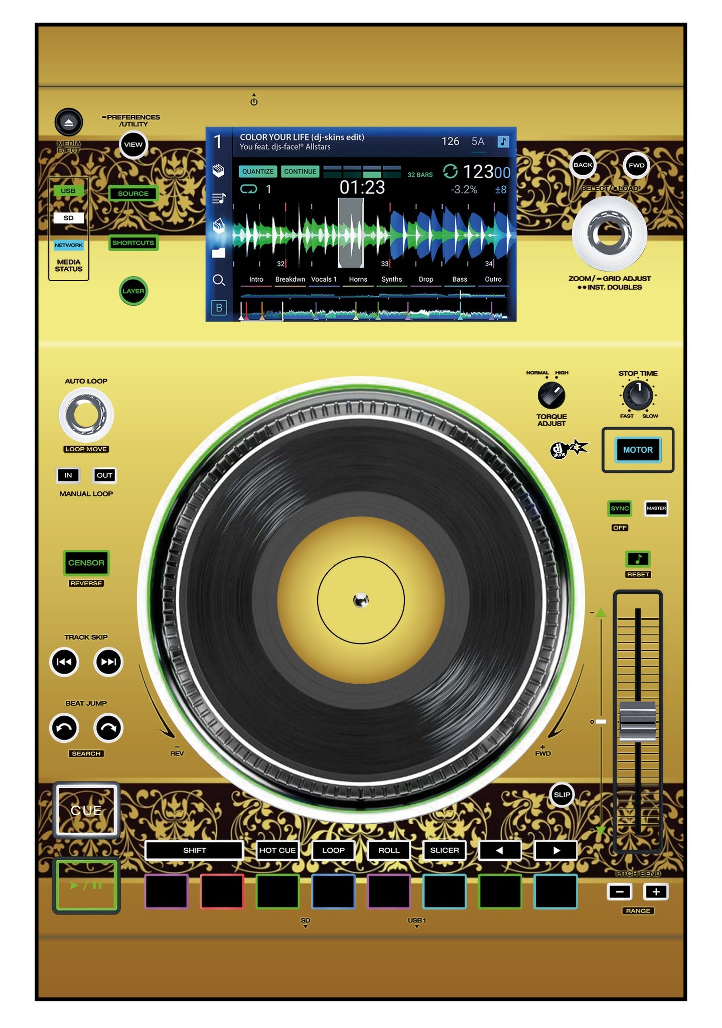 Denon DJ SC 5000 M Skin Monarchy