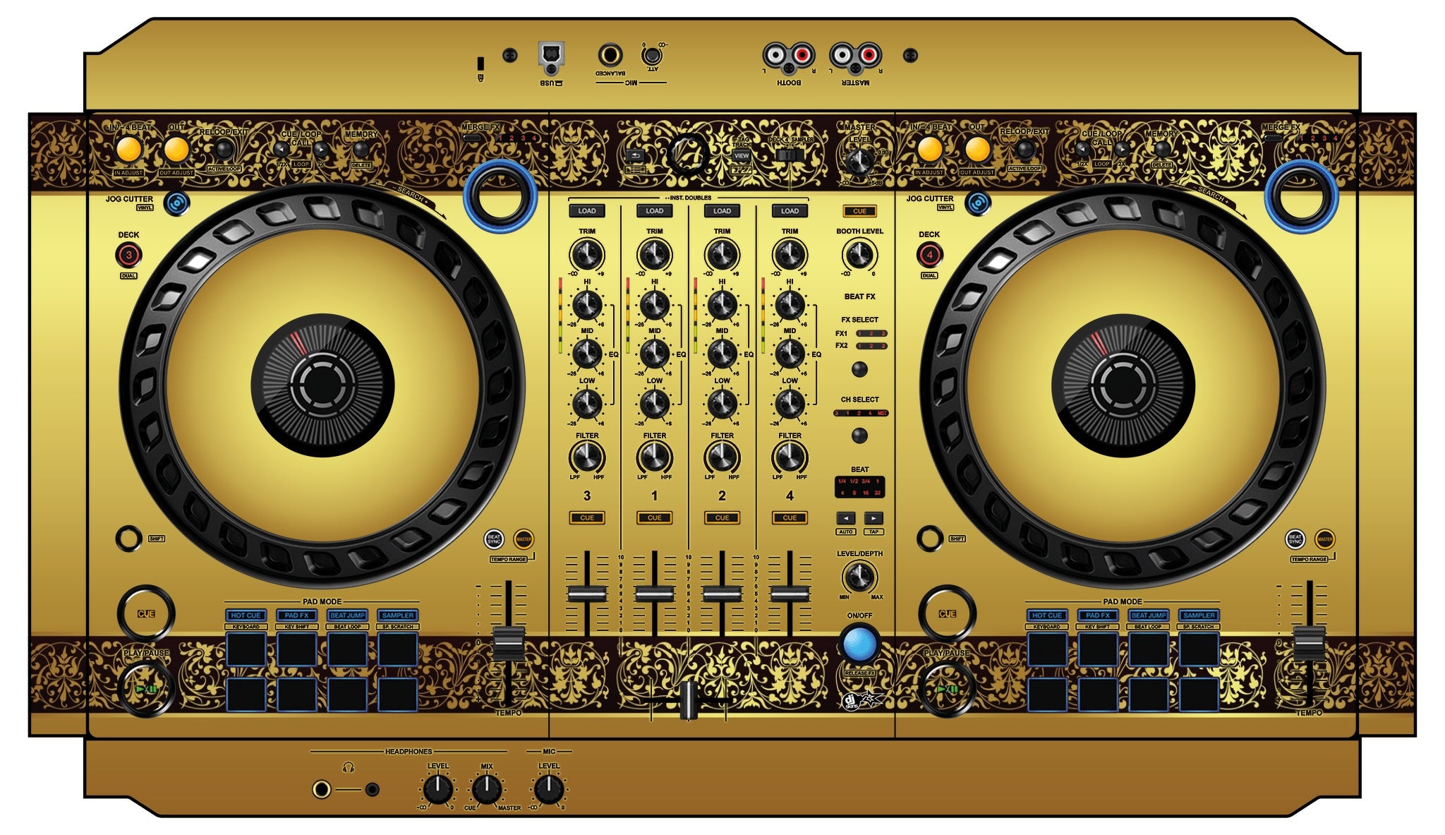 Pioneer DJ DDJ FLX6 Skin Monarchy