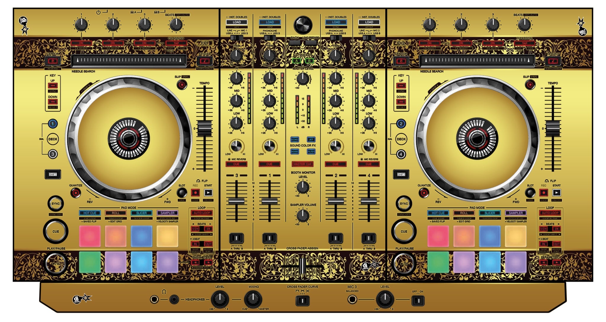 Pioneer DJ DDJ SX 3 Skin Monarchy