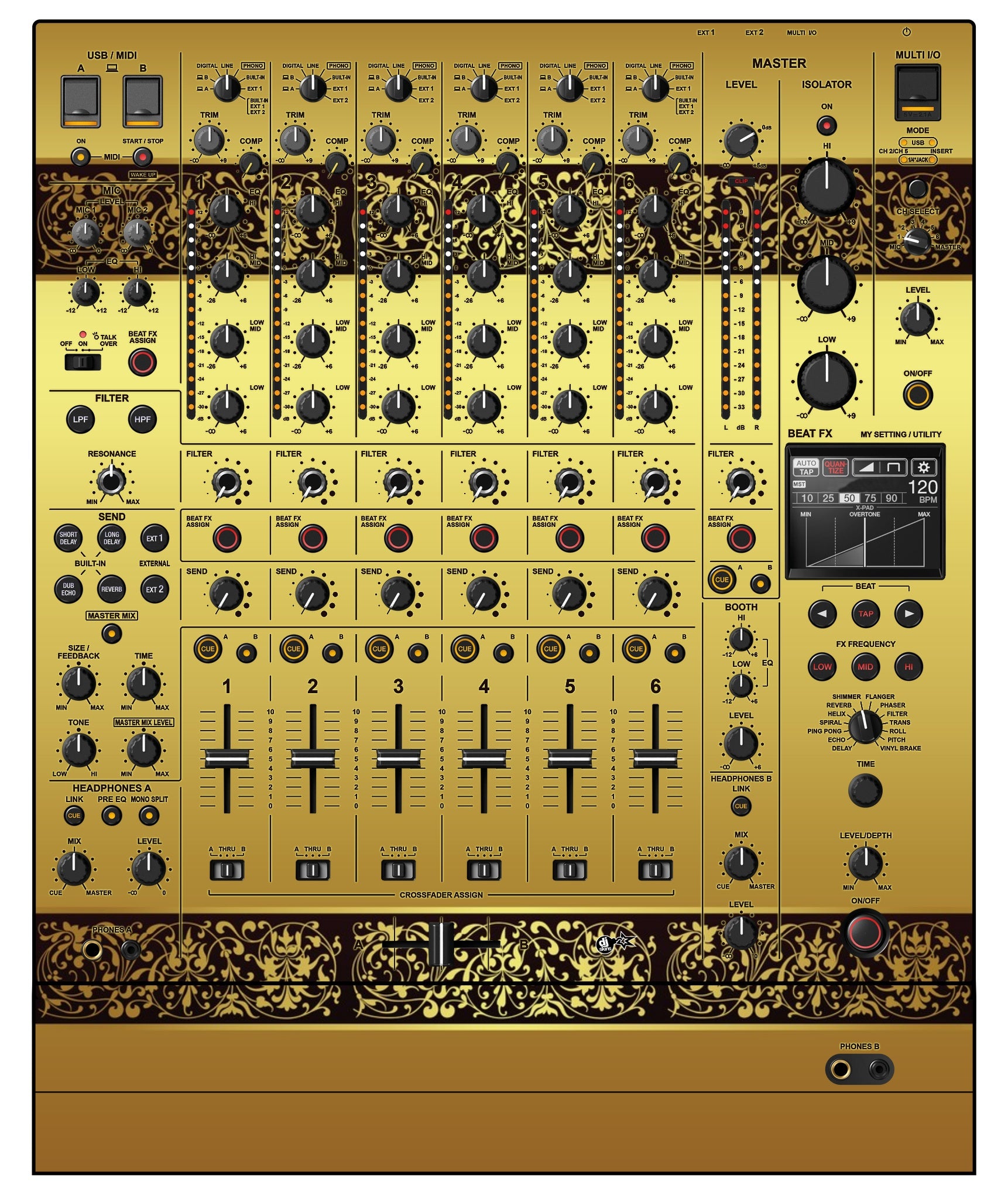 Pioneer DJ DJM V10 Skin Monarchy