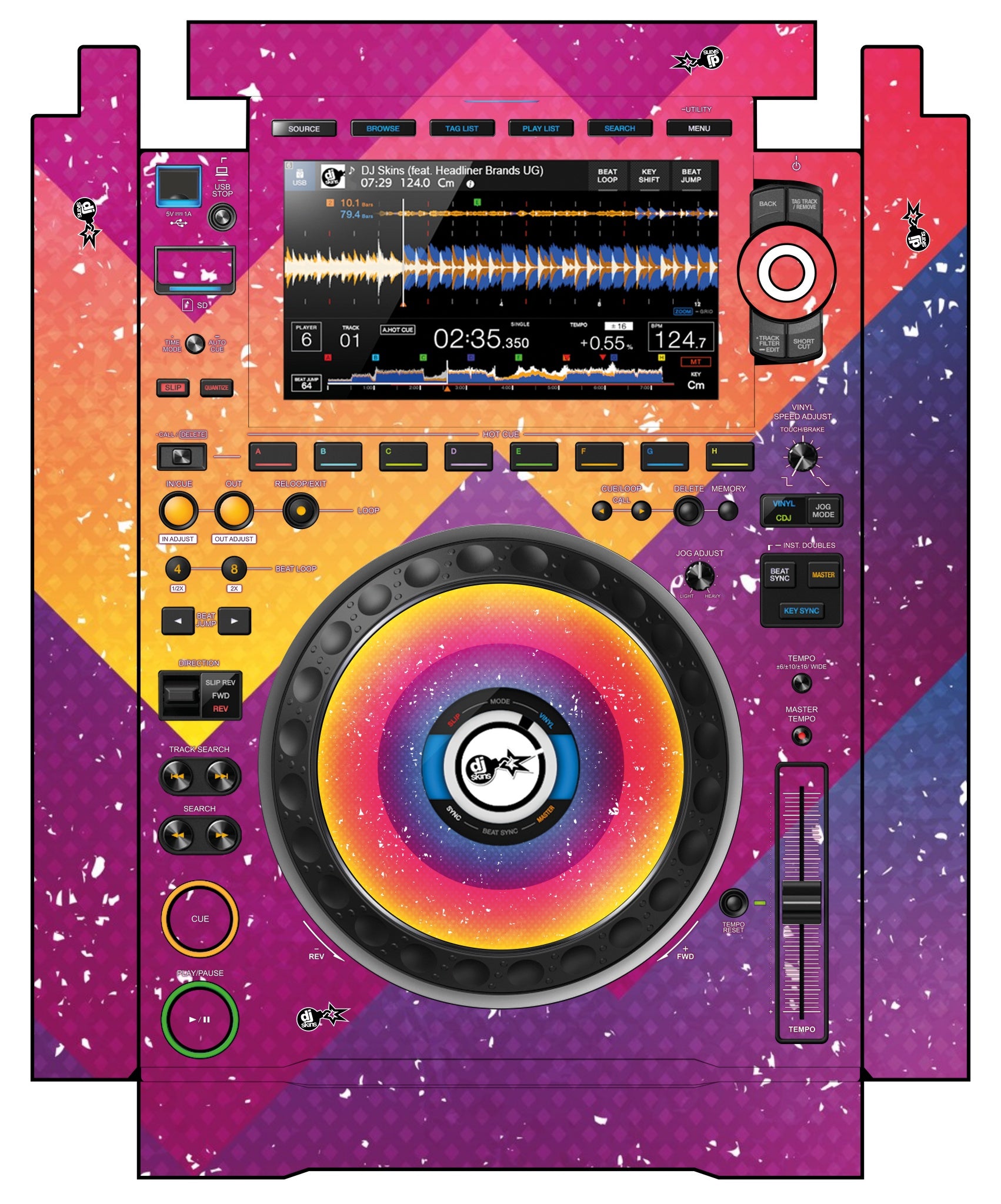 Pioneer DJ CDJ 3000 incl. SIDES Skin Multisynth