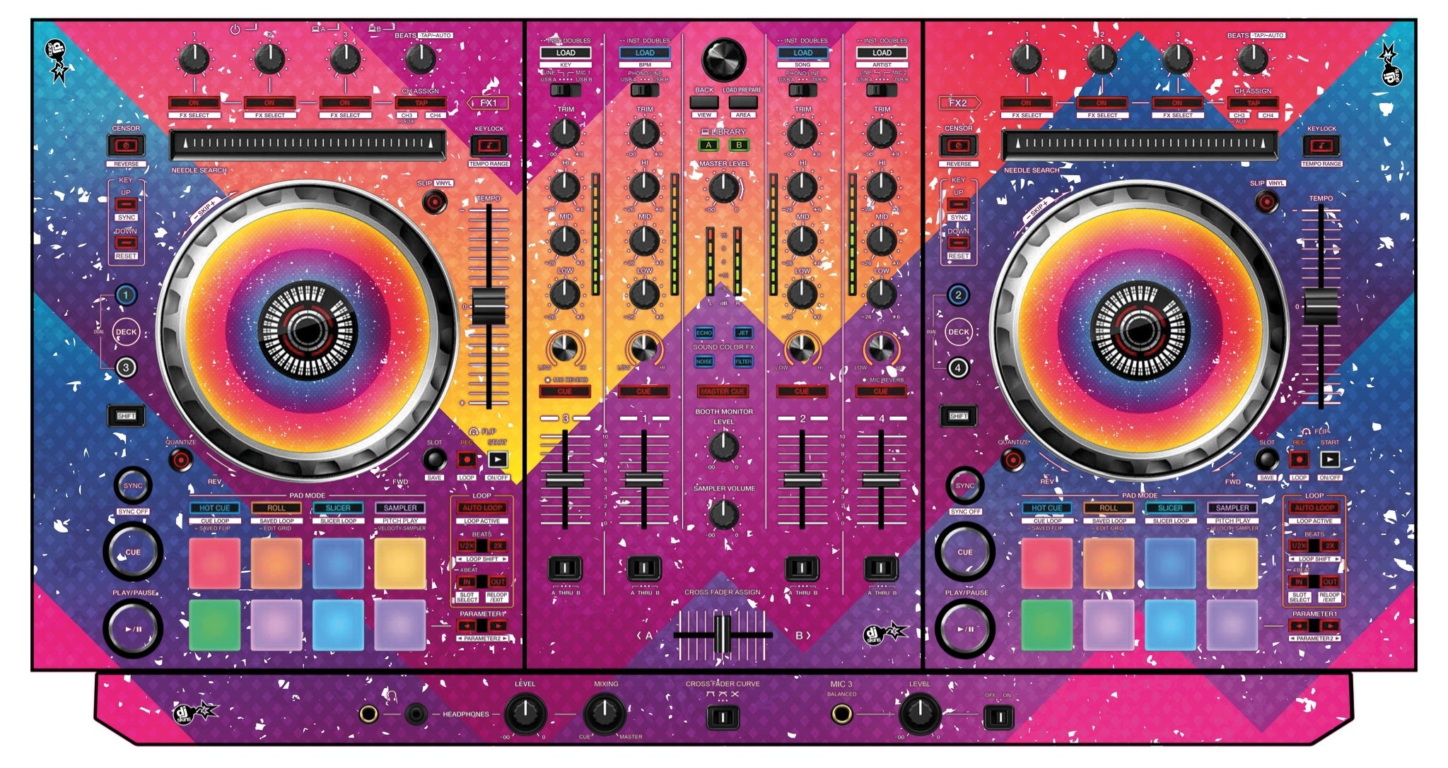 Pioneer DJ DDJ SX 3 Skin Multisynth