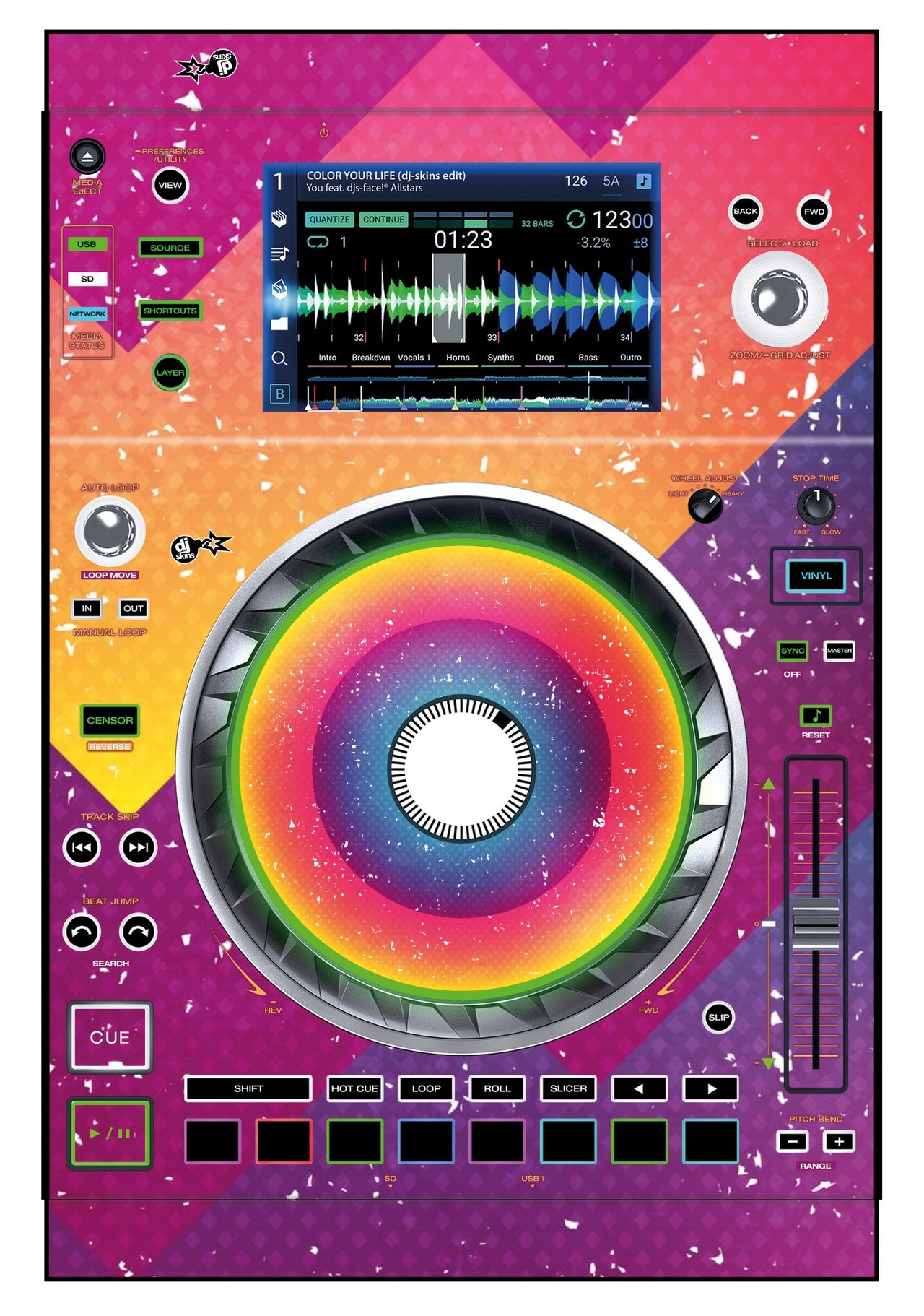 Denon DJ SC 5000 Skin Multisynth