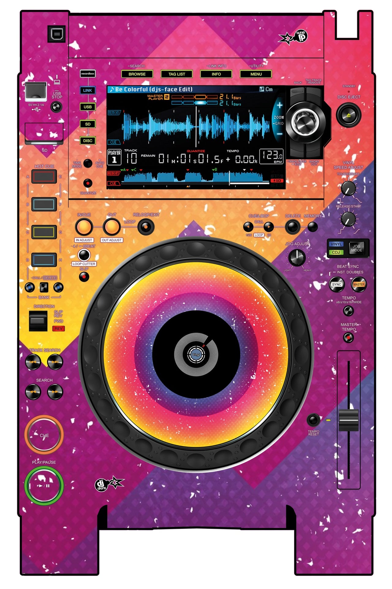 Pioneer DJ CDJ 2000 NEXUS 2 Skin Multisynth