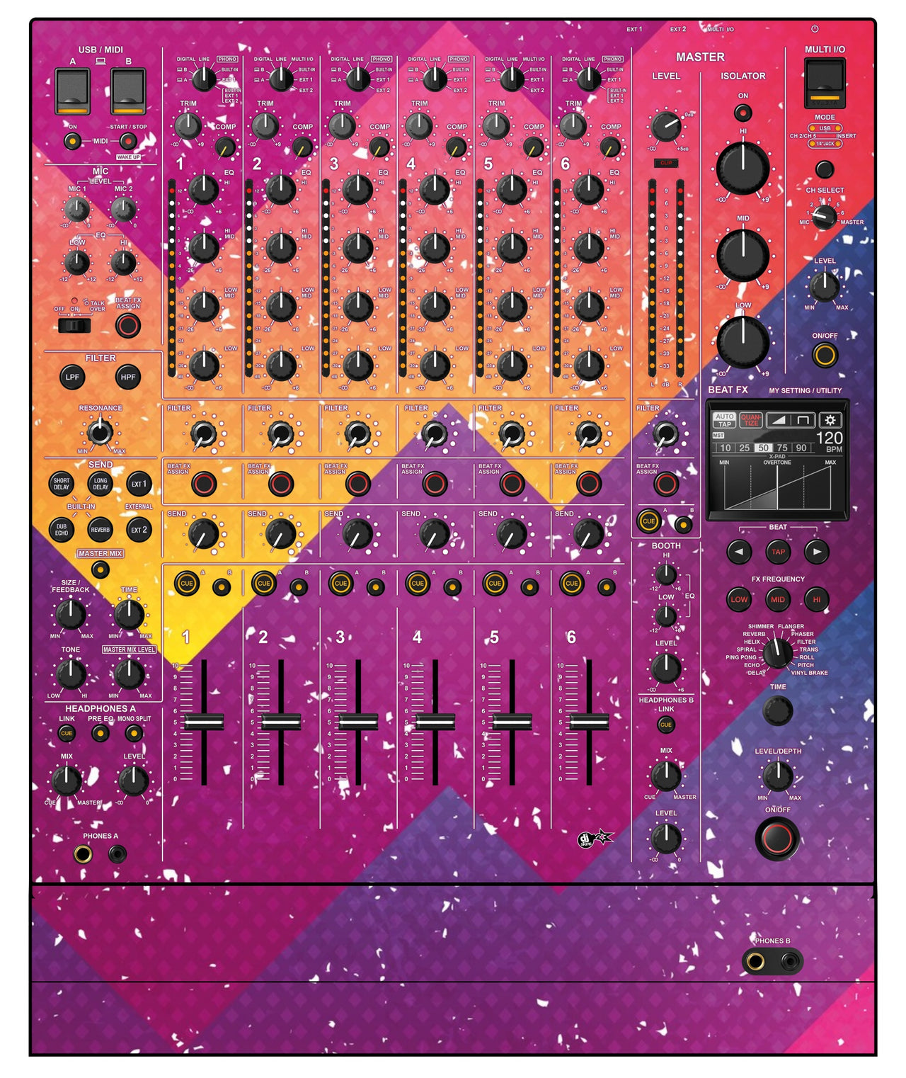 Pioneer DJ DJM V10 LF Skin Multisynth