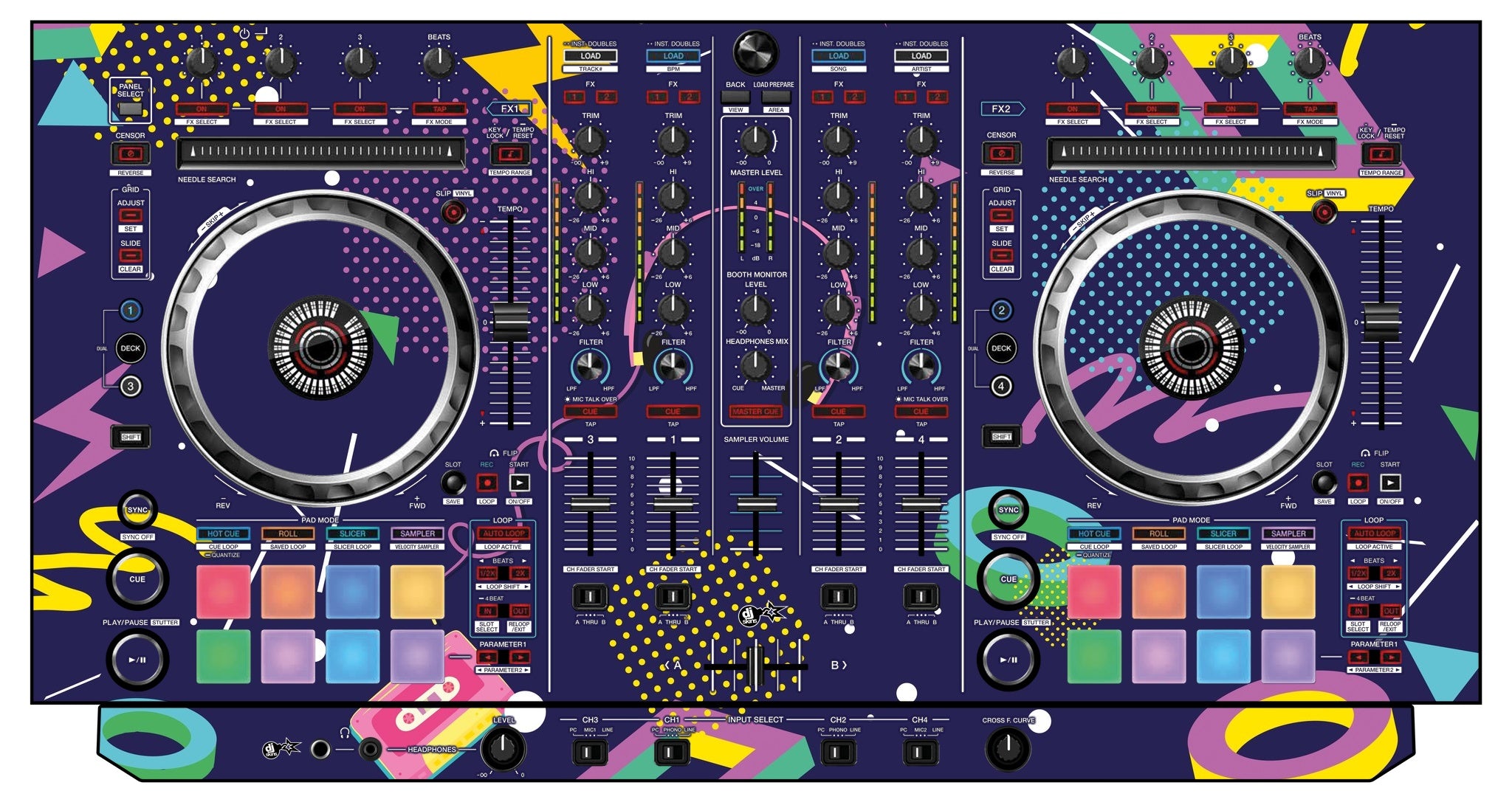 Pioneer DJ DDJ SX 2 Skin New Kids Retro