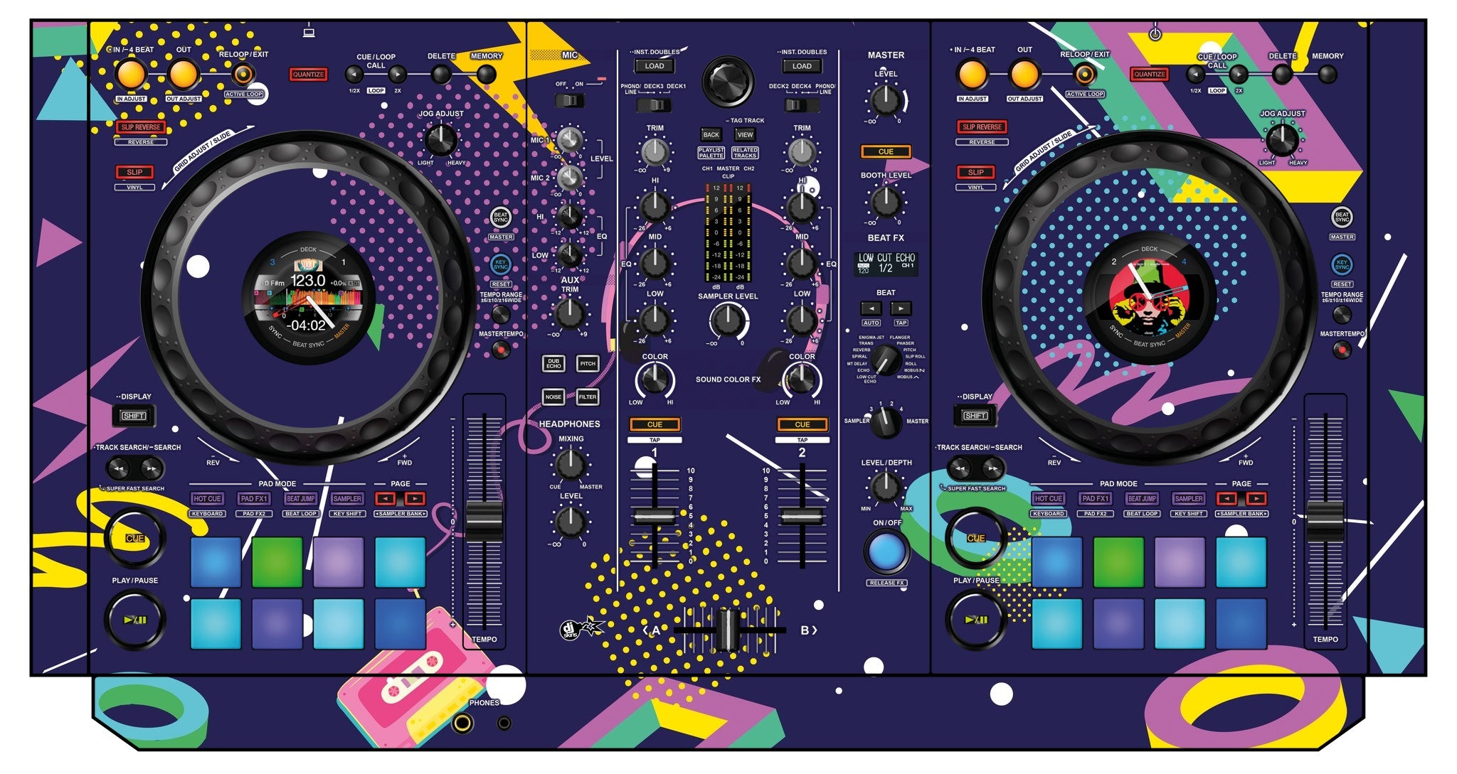 Pioneer DJ DDJ 800 Skin New Kids Retro