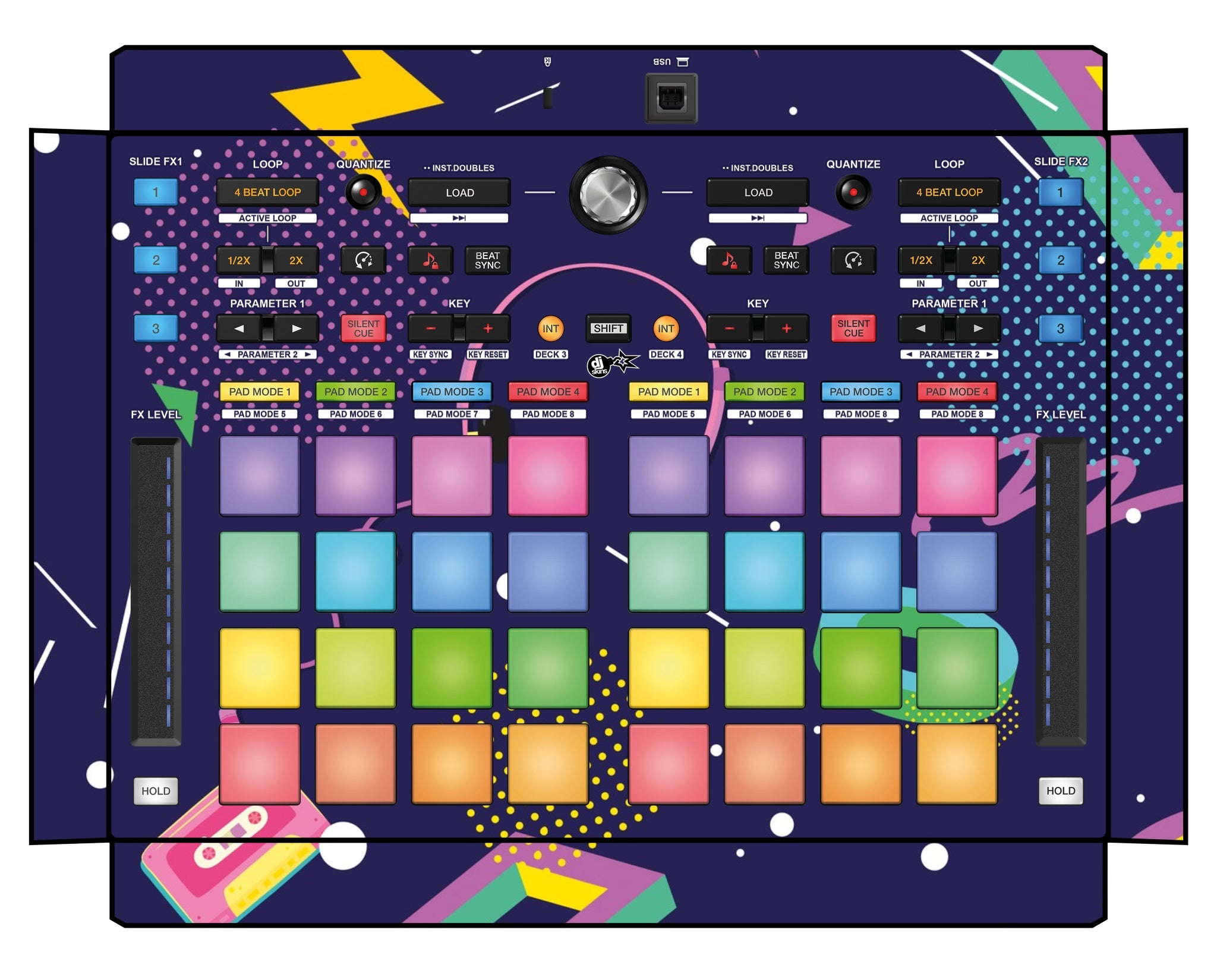 Pioneer DJ DDJ XP 2 Skin New Kids Retro