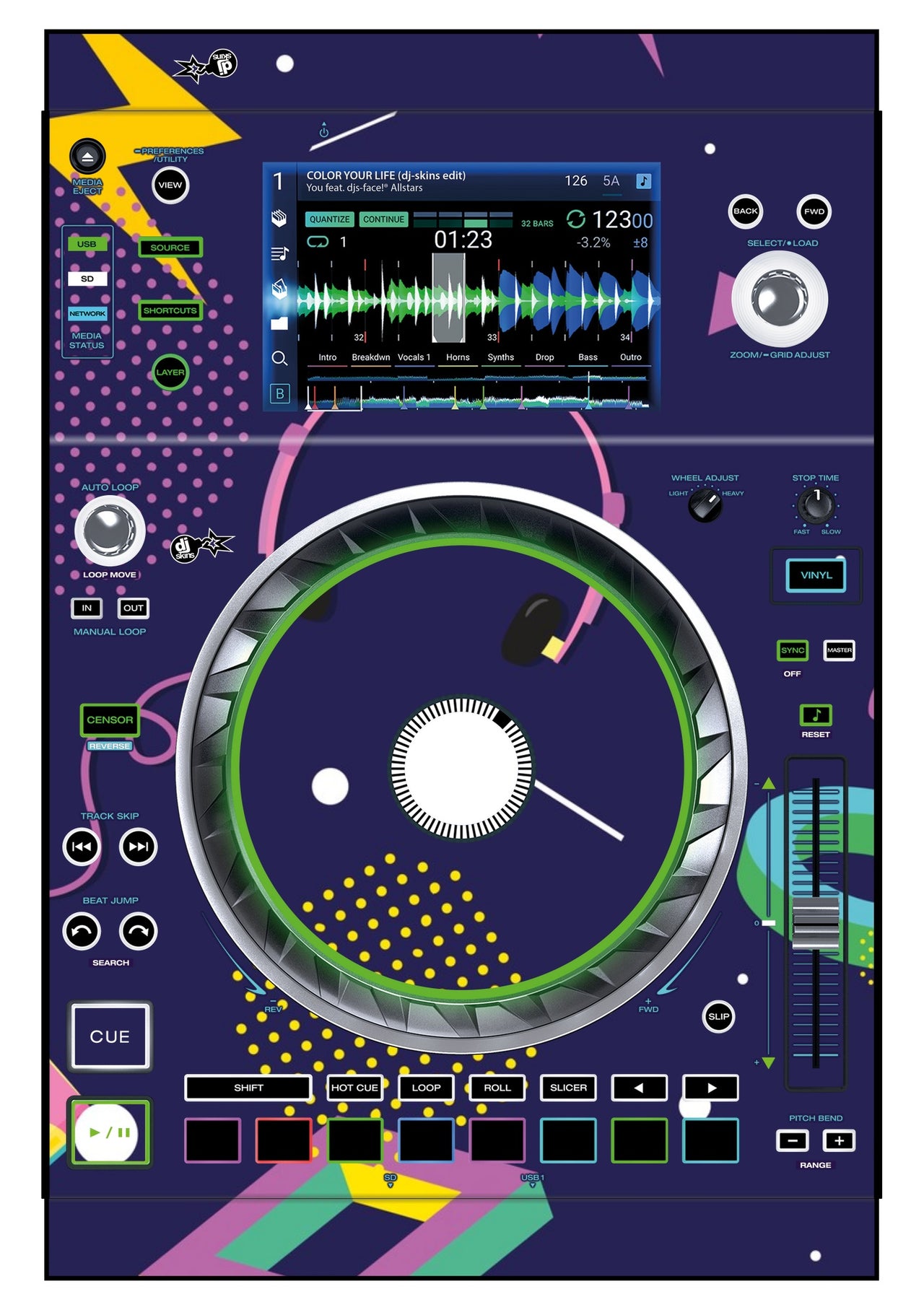 Denon DJ SC 5000 Skin New Kids Retro