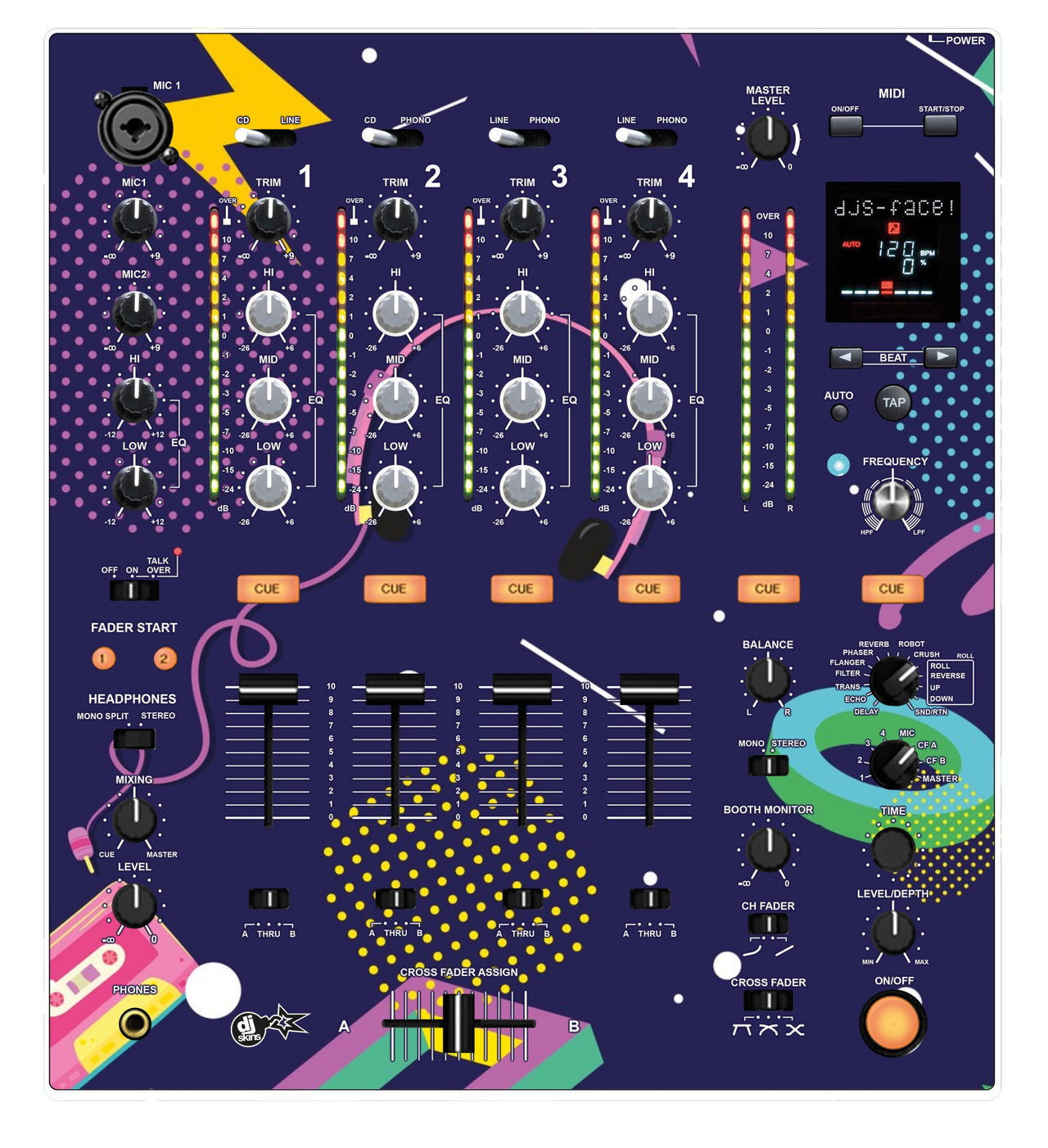 Pioneer DJ DJM 700 Skin New Kids Retro