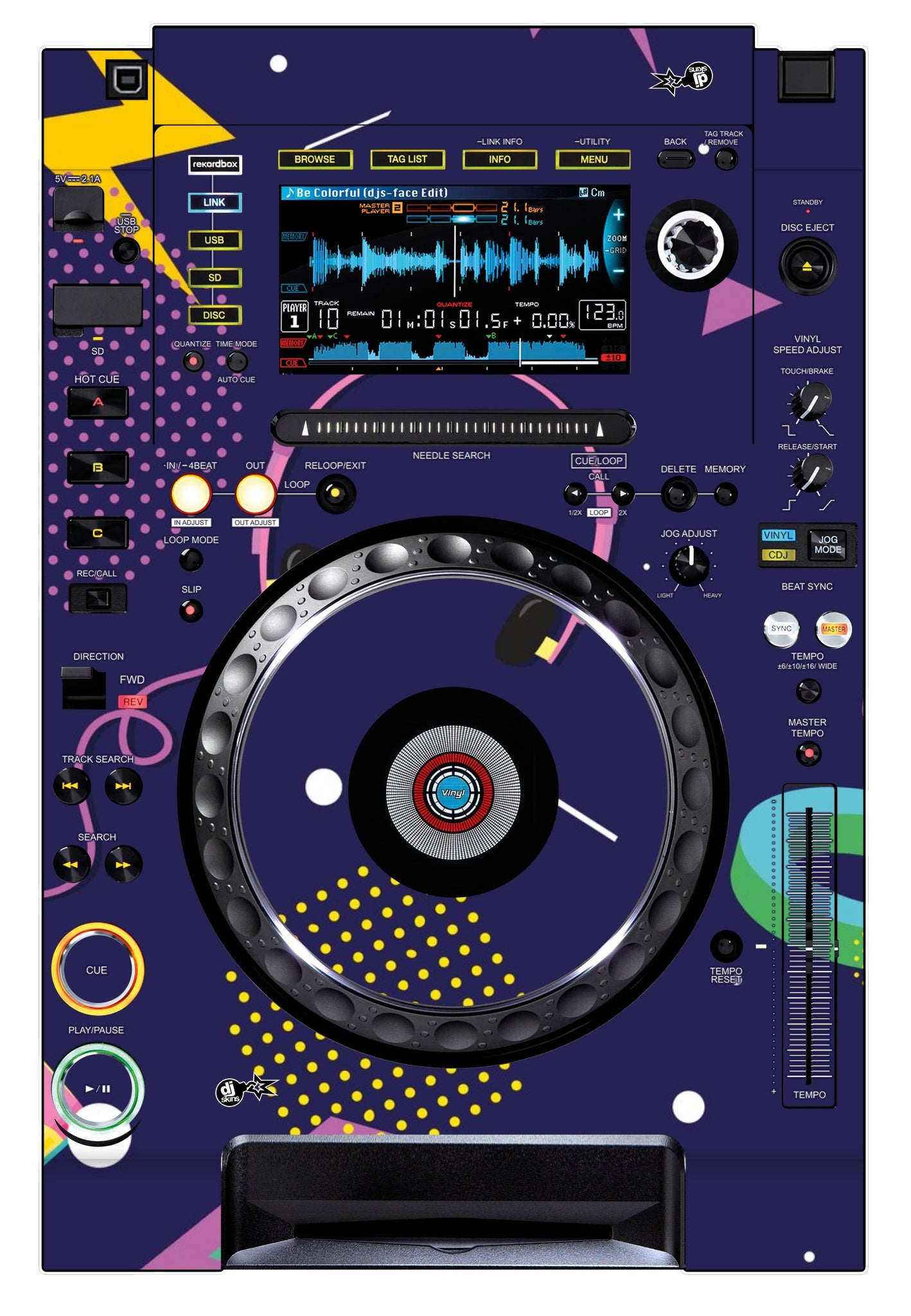 Pioneer DJ CDJ 2000 NEXUS Skin New Kids Retro