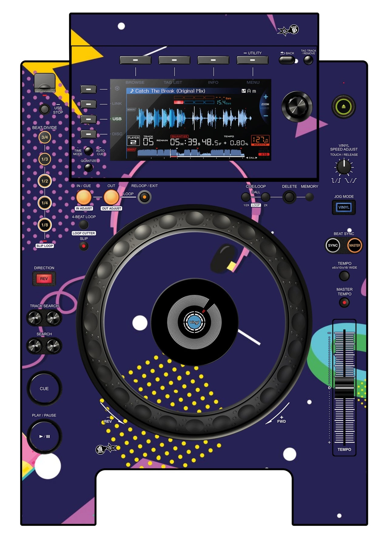 Pioneer DJ CDJ 900 NEXUS Skin New Kids Retro