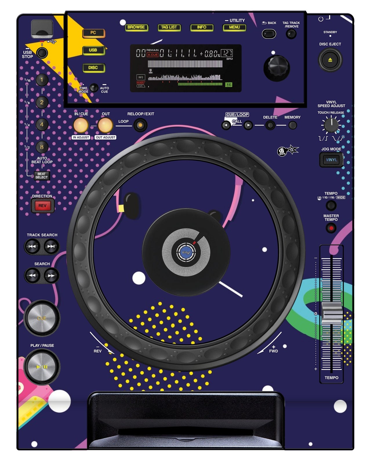 Pioneer DJ CDJ 850 Skin New Kids Retro