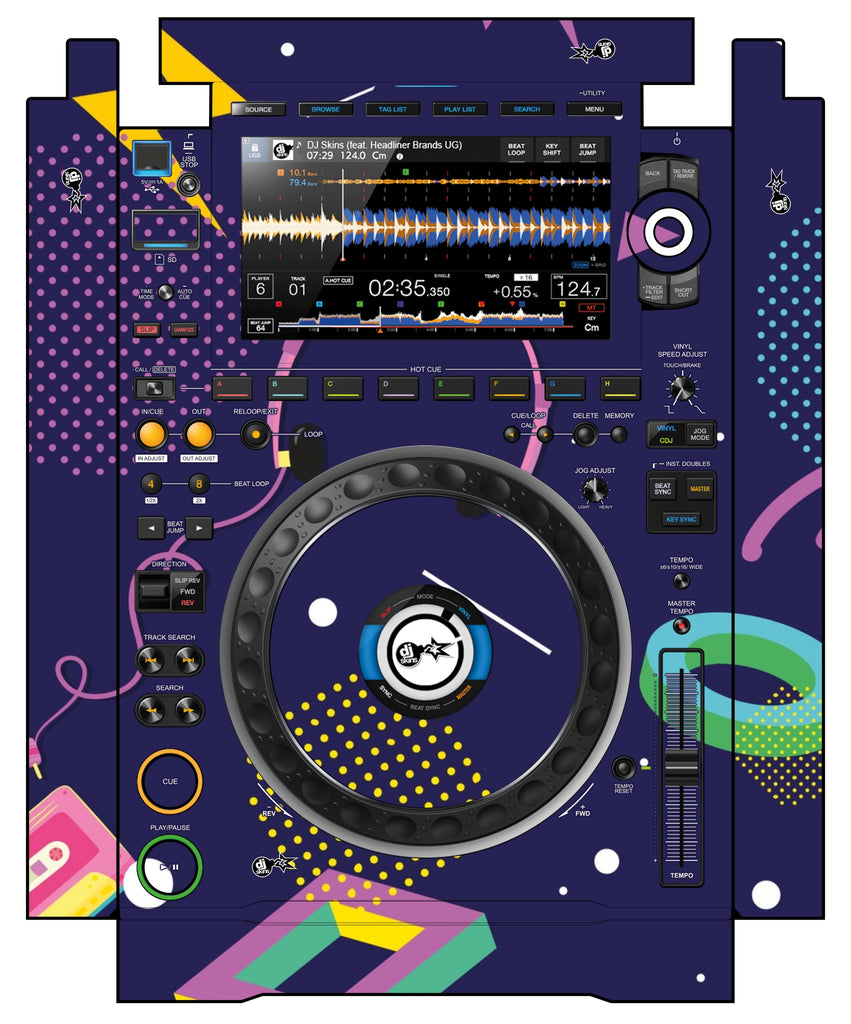 Pioneer DJ CDJ 3000 incl. SIDES Skin New Kids Retro