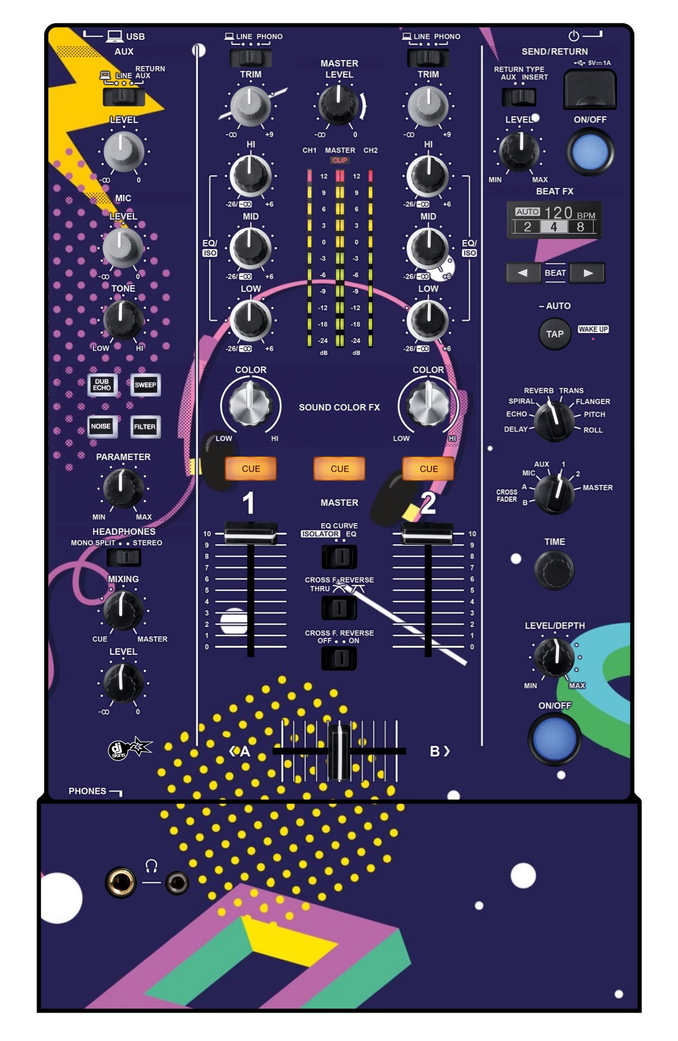 Pioneer DJ DJM 450 Skin New Kids Retro