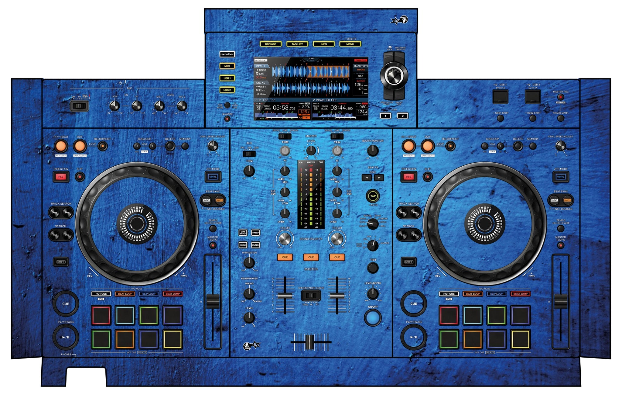 Pioneer DJ XDJ RX 2 Skin Ocean