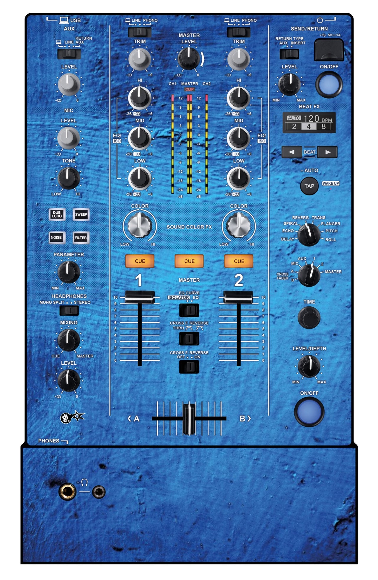 Pioneer DJ DJM 450 Skin Ocean