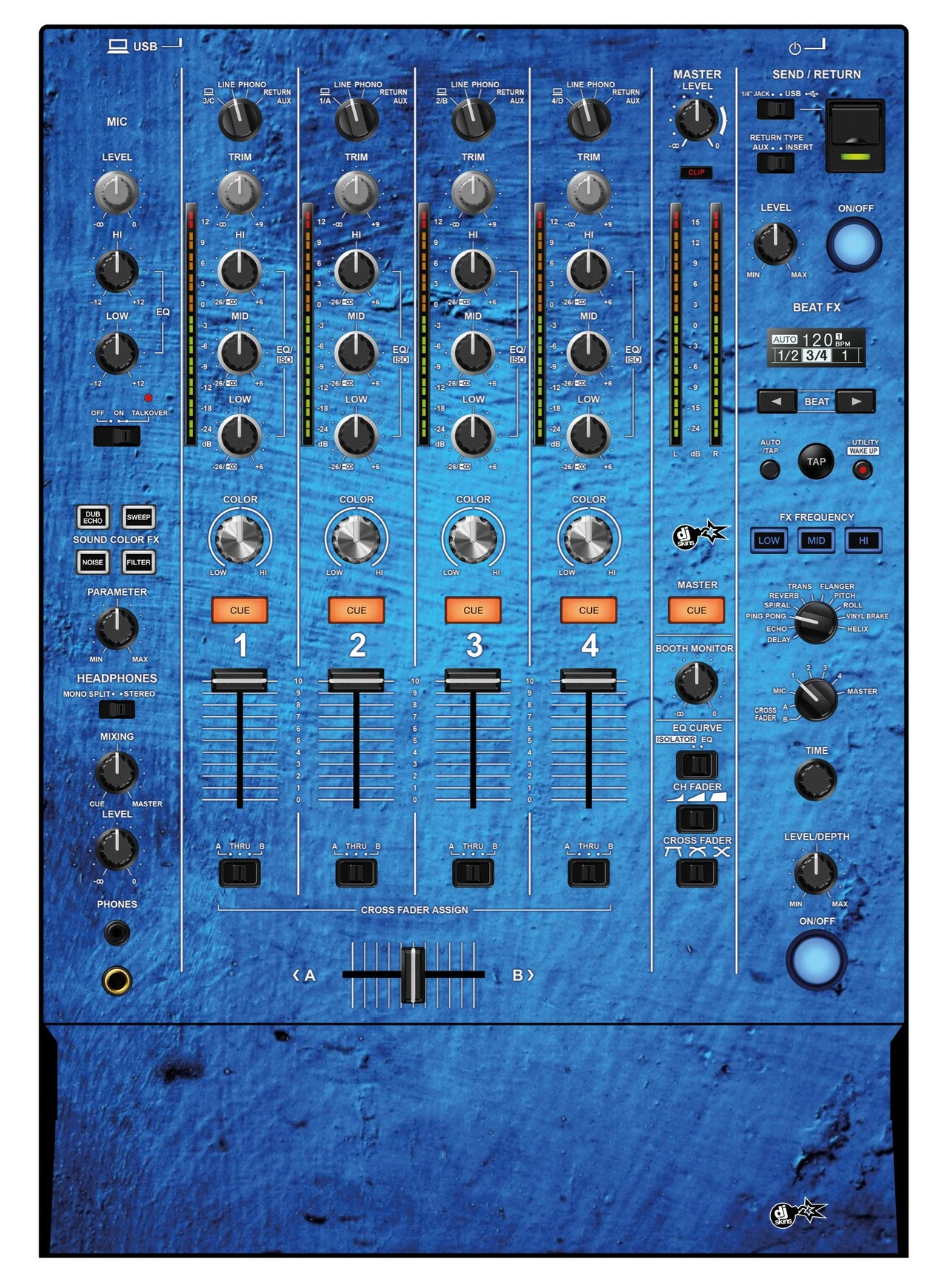 Pioneer DJ DJM 750 MK2 Skin Ocean