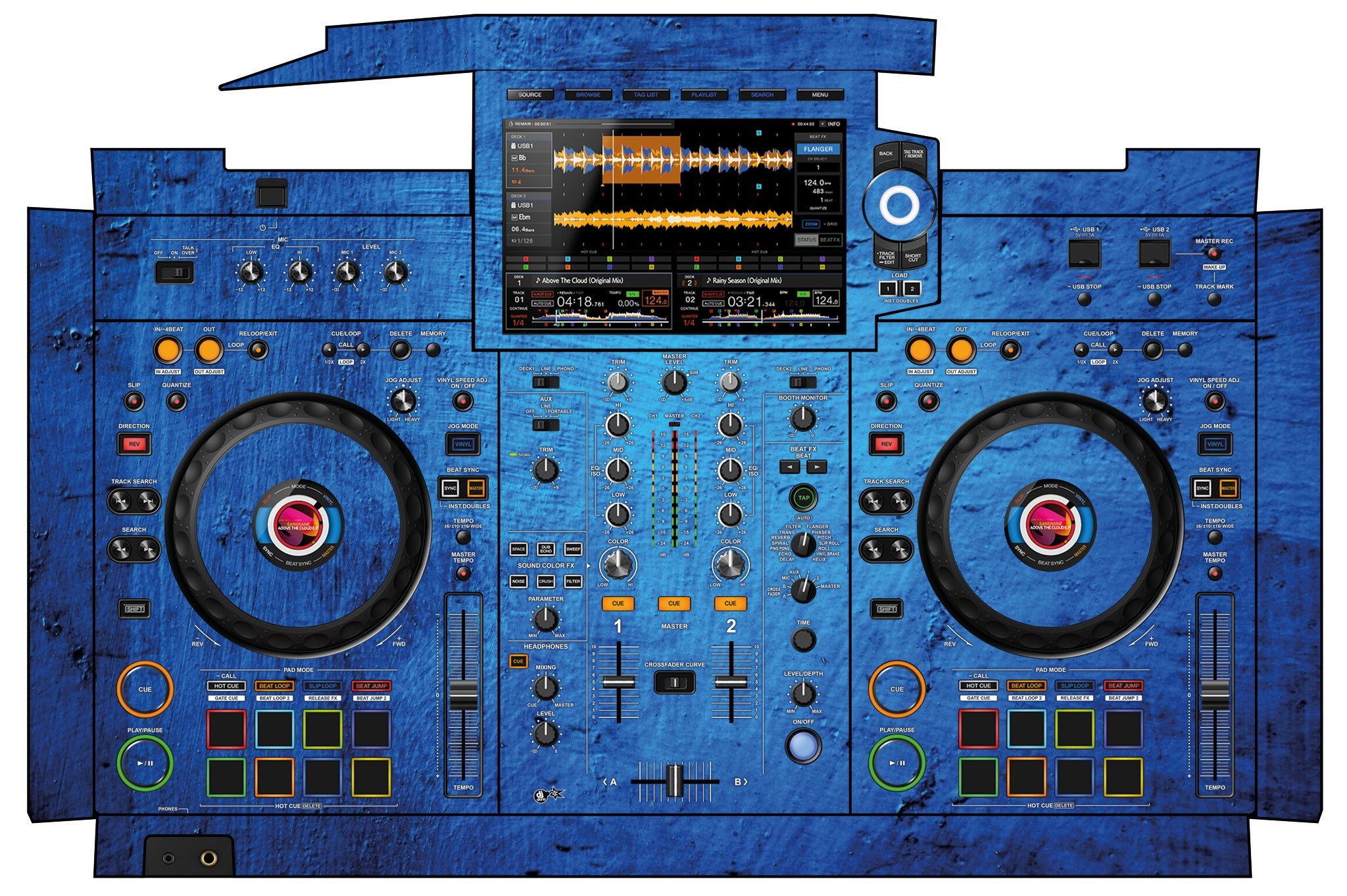 Pioneer DJ XDJ RX 3 Skin Ocean