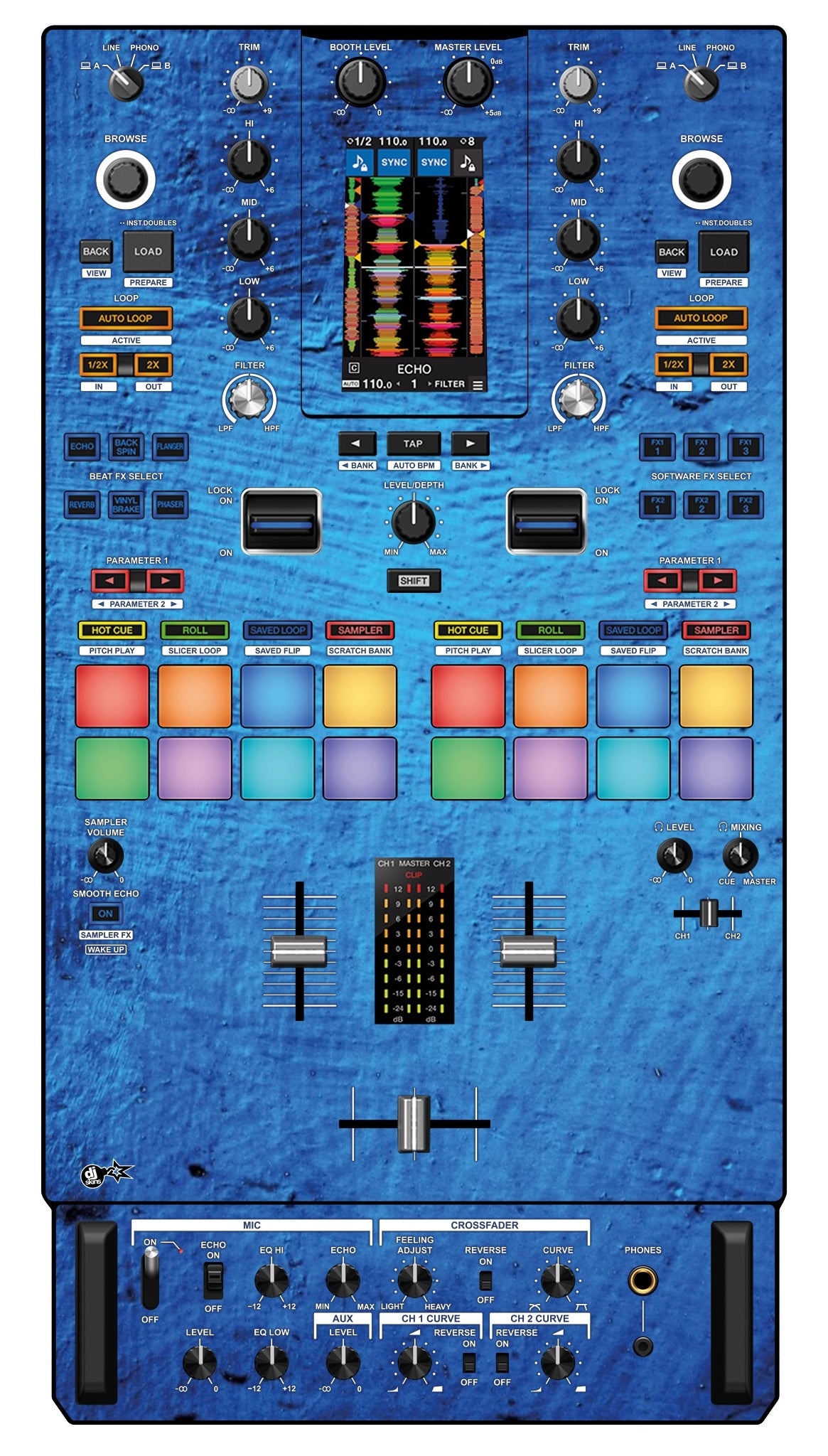 Pioneer DJ DJM S11 Skin Ocean