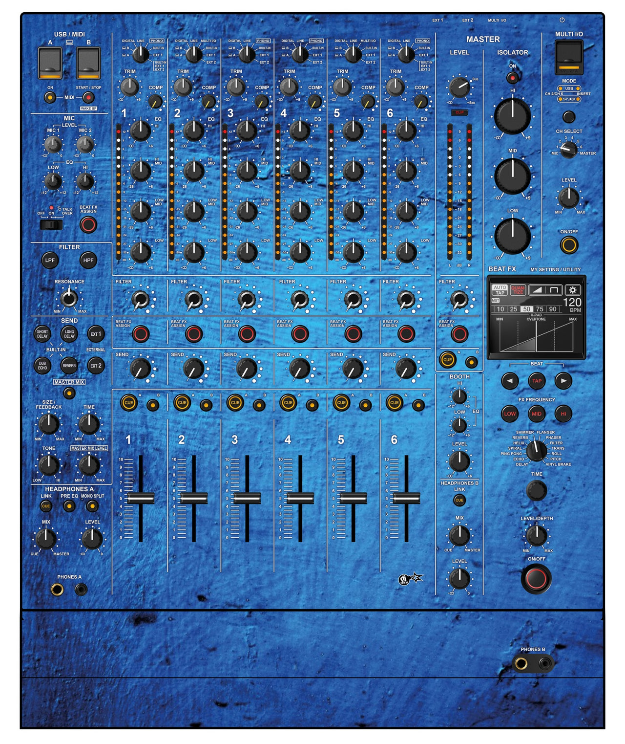 Pioneer DJ DJM V10 LF Skin Ocean