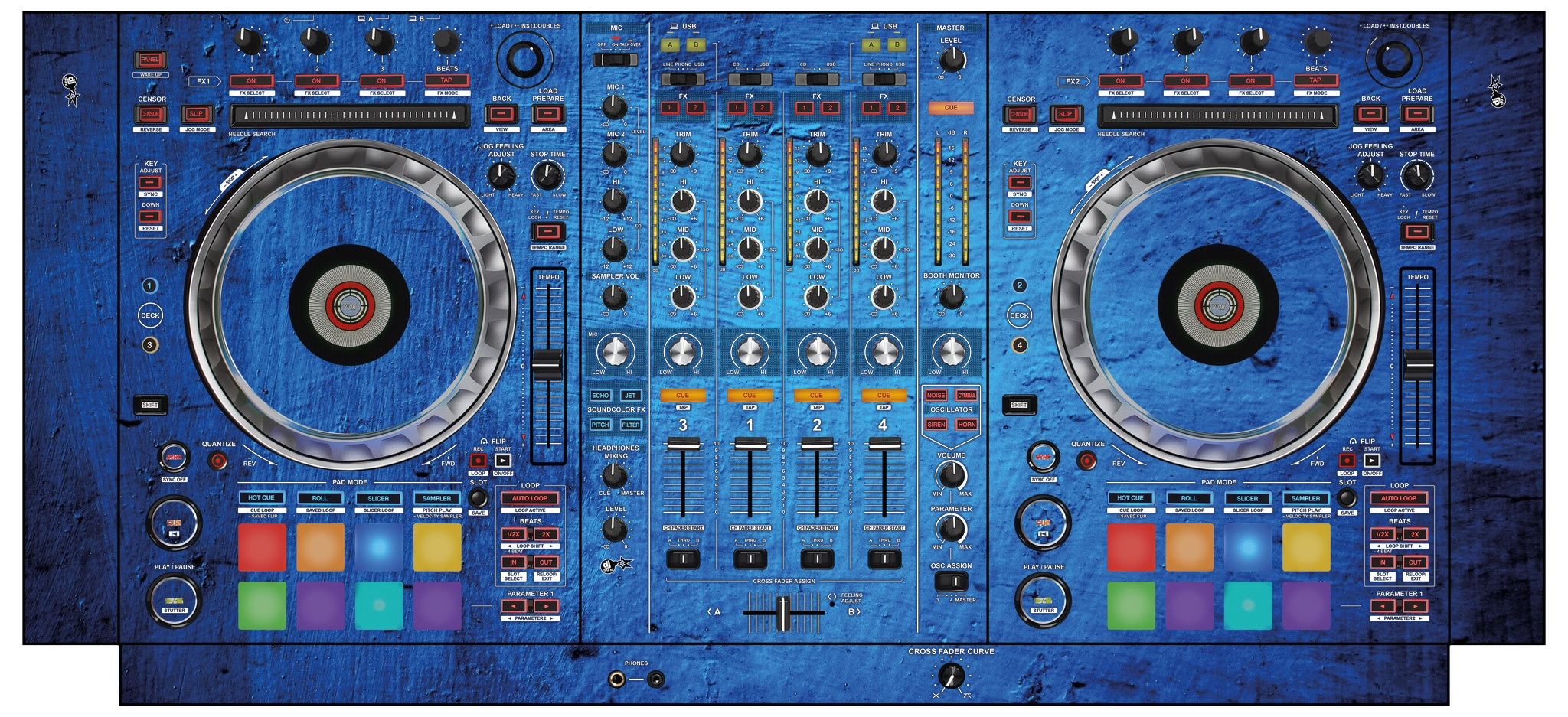 Pioneer DJ DDJ SZ 2 Skin Ocean