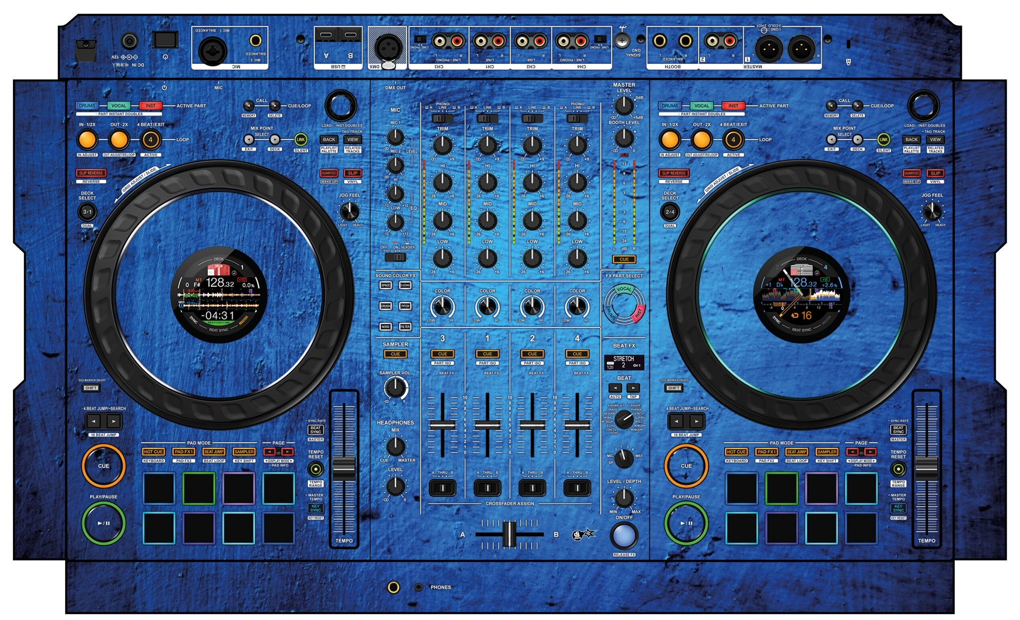 Pioneer DJ DDJ FLX10 Skin Ocean