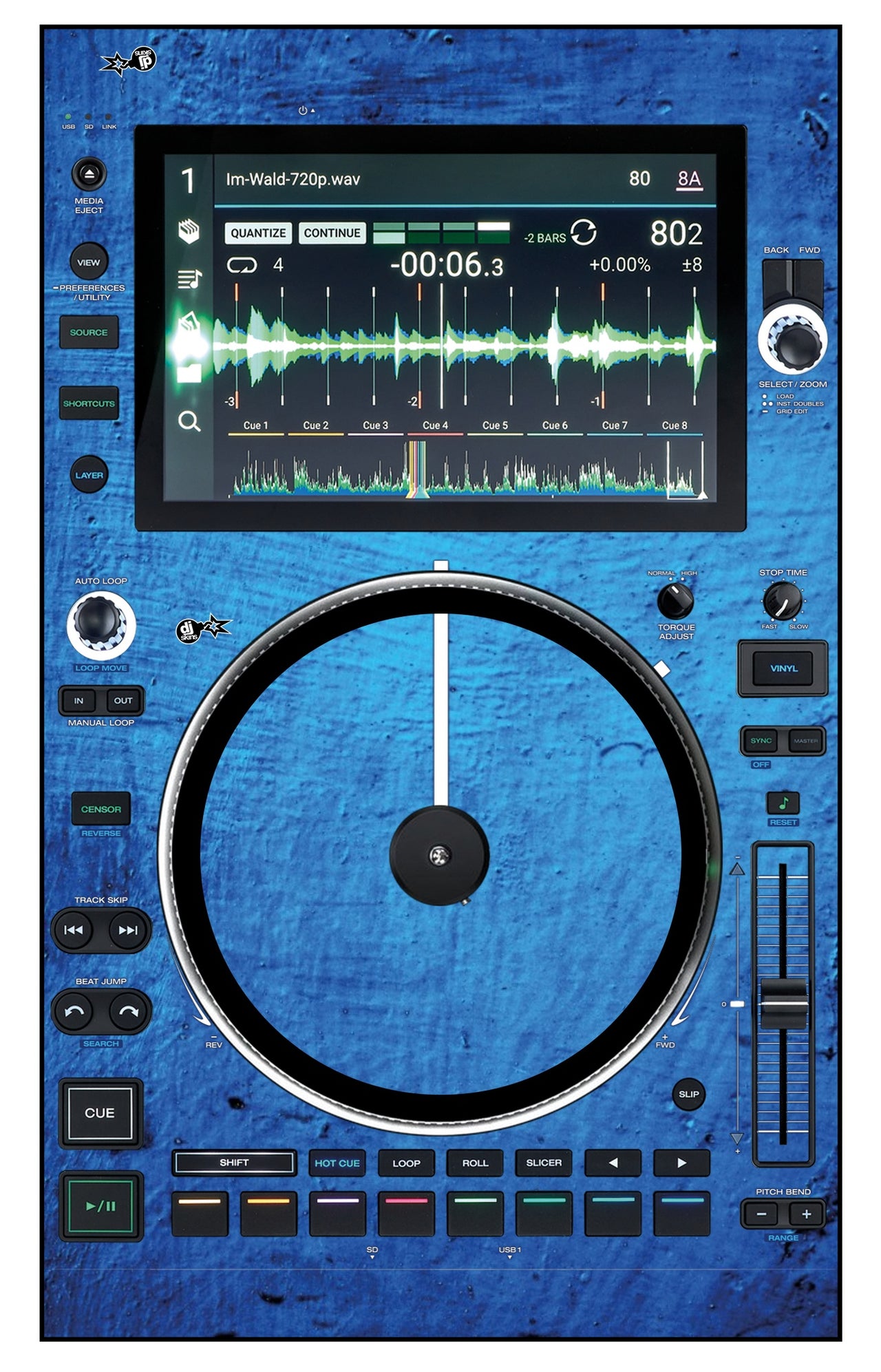 Denon DJ SC 6000 M Skin Ocean