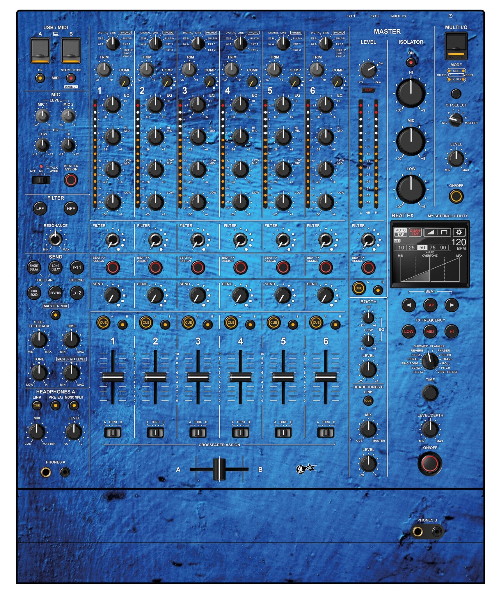 Pioneer DJ DJM V10 Skin Ocean