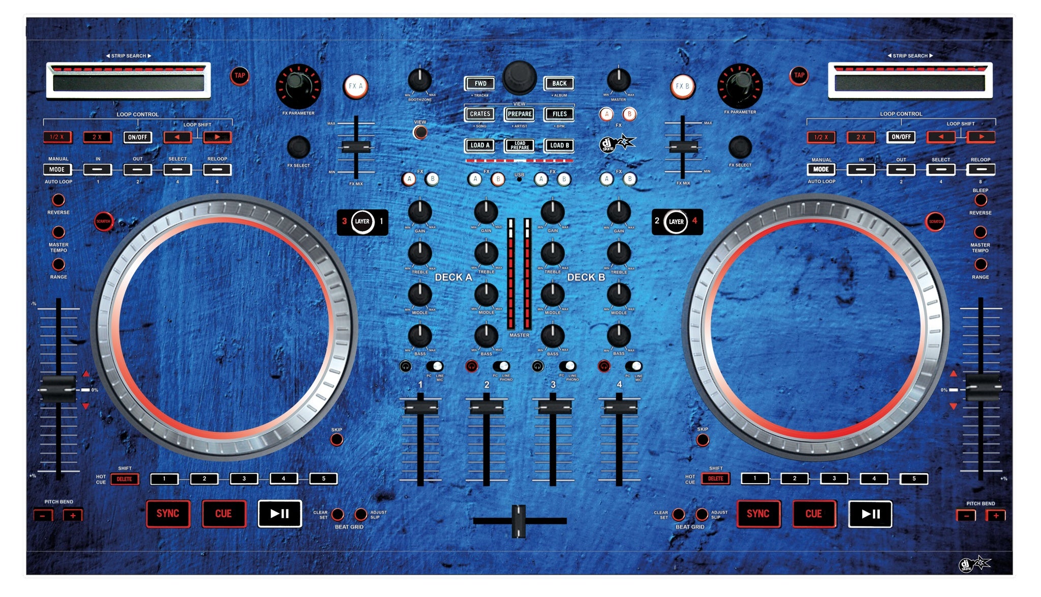 Numark NS 6 Skin Ocean