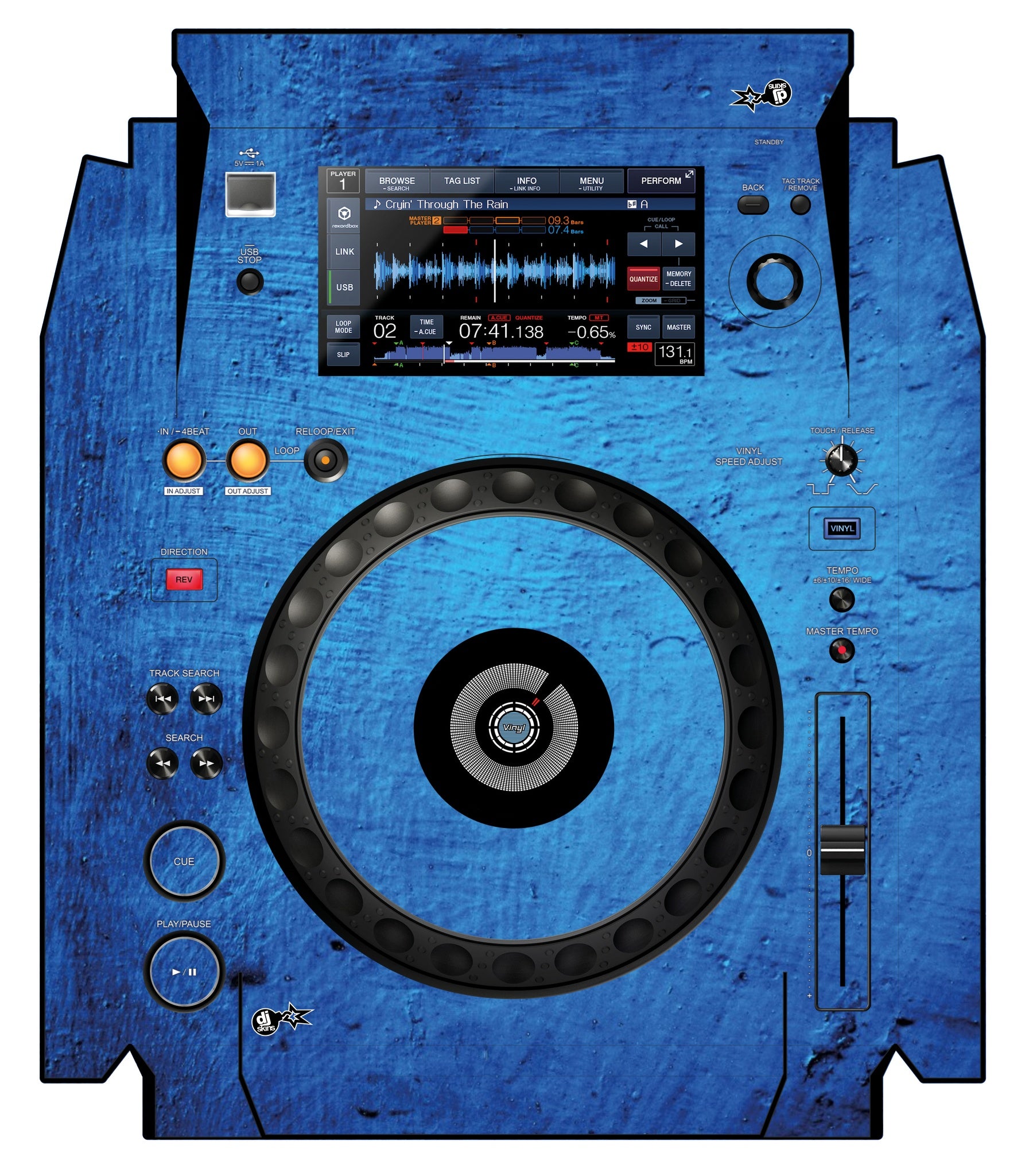 Pioneer DJ XDJ 1000 Skin Ocean
