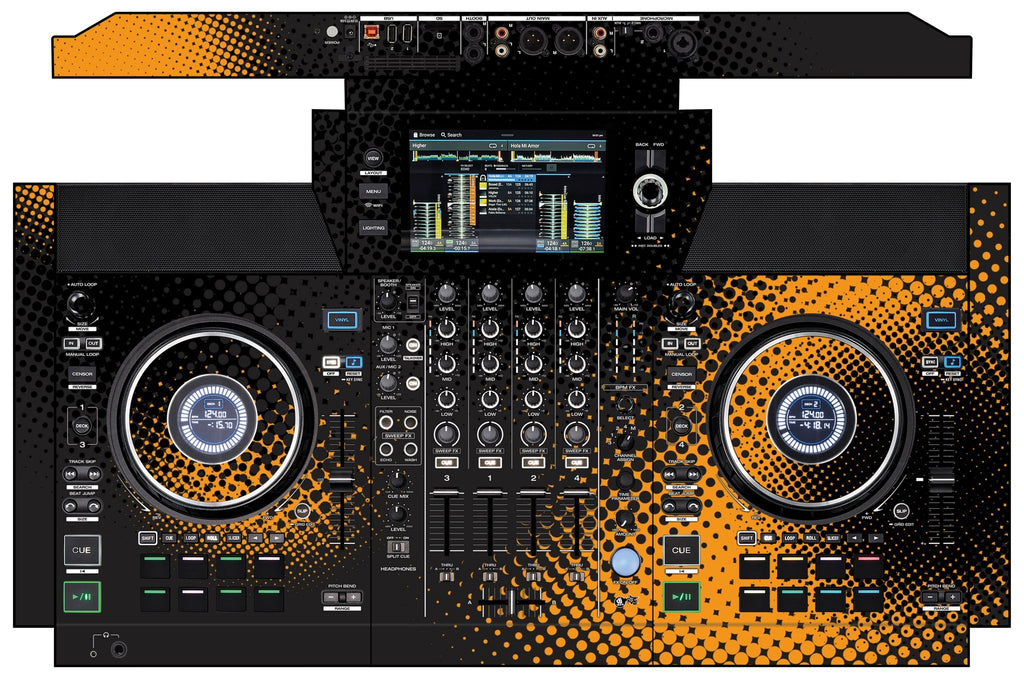 Denon DJ SC Live 4 Skin Orange Dot