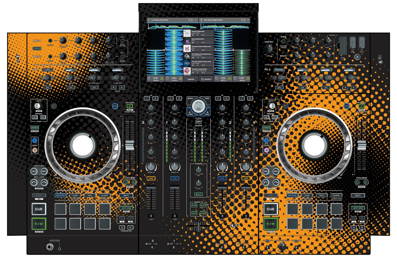 Denon DJ PRIME 4 Skin Orange Dot