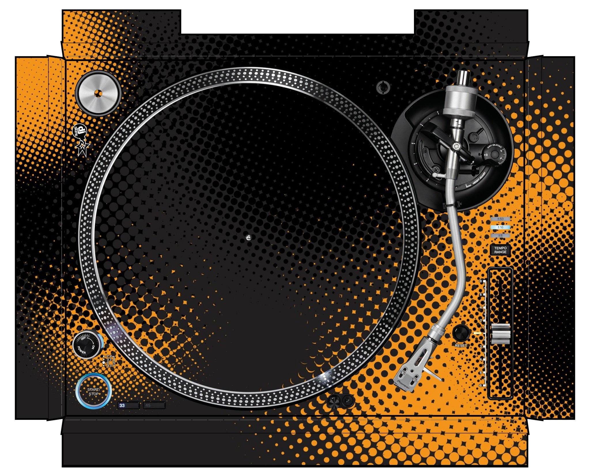 Pioneer DJ PLX 1000 Skin Orange Dot